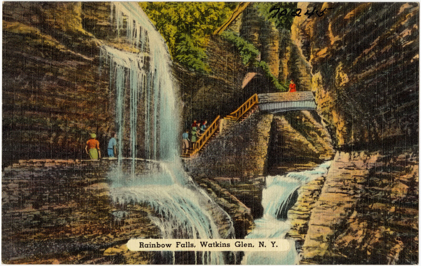 Rainbow falls, Watkins Glen, N. Y., Boston Public Library - undated