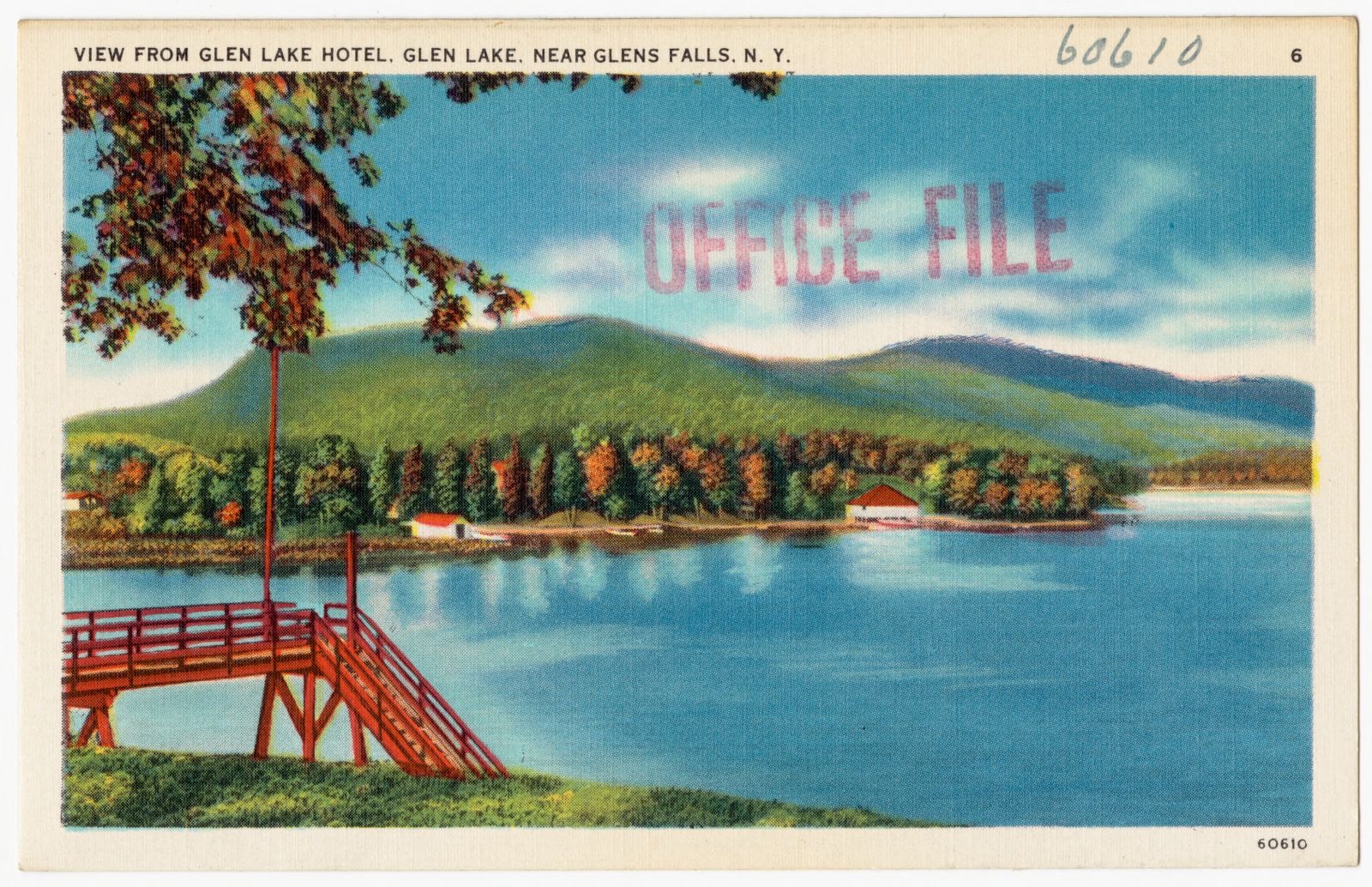 View from Glen Lake Hotel, Glen Lake, near Glens Falls, N. Y., Boston Public Library - undated