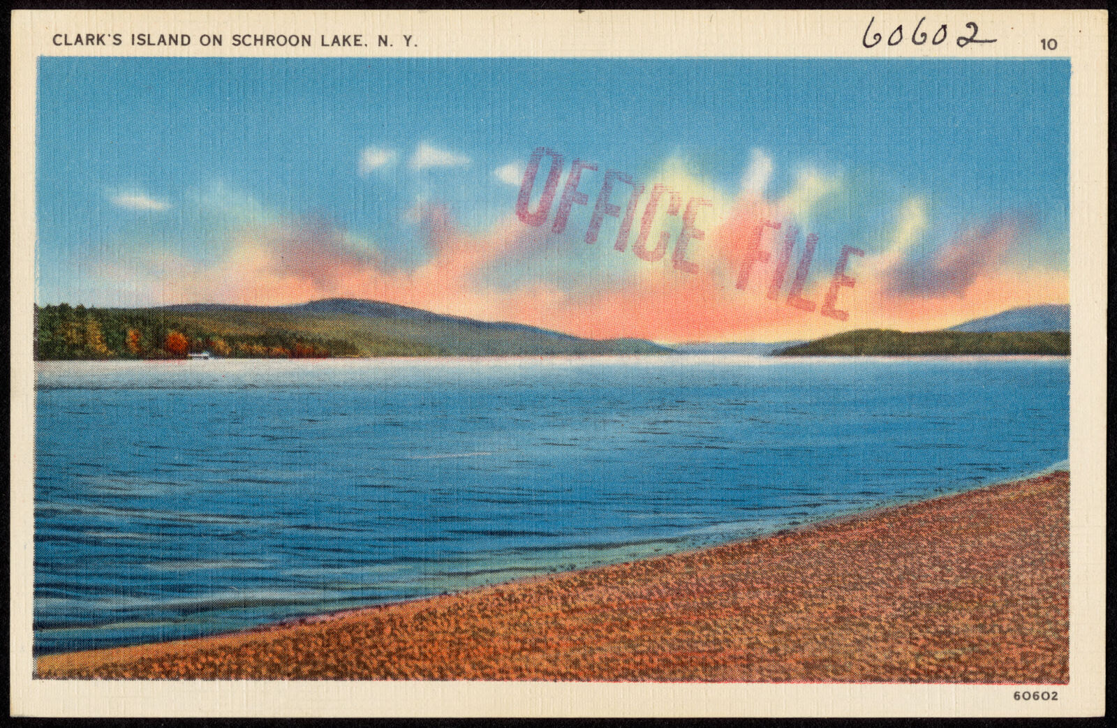 Clark's Island on Schroon Lake, N. Y., Boston Public Library - undated
