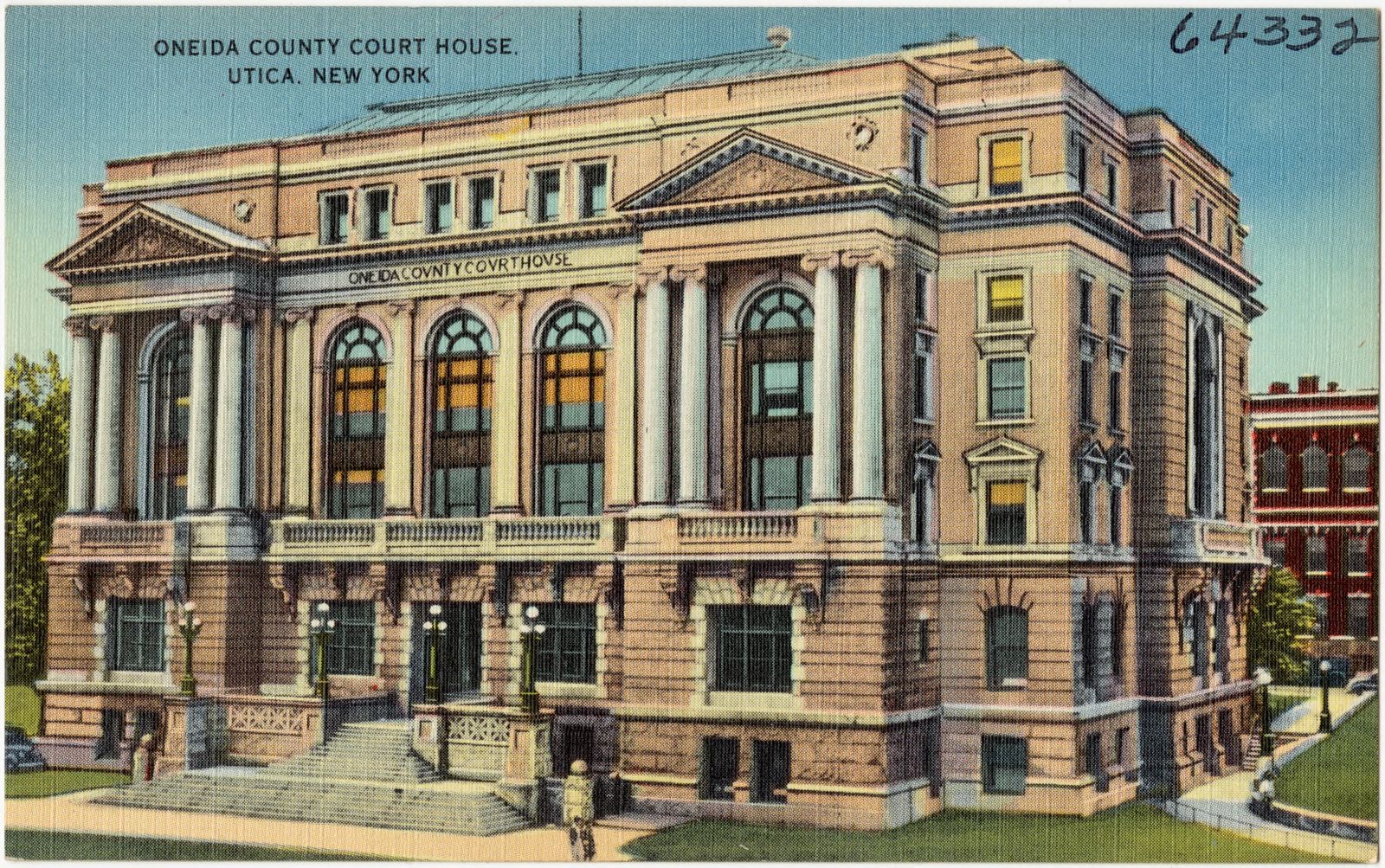 Oneida County Court House, Utica, New York, Boston Public Library - undated