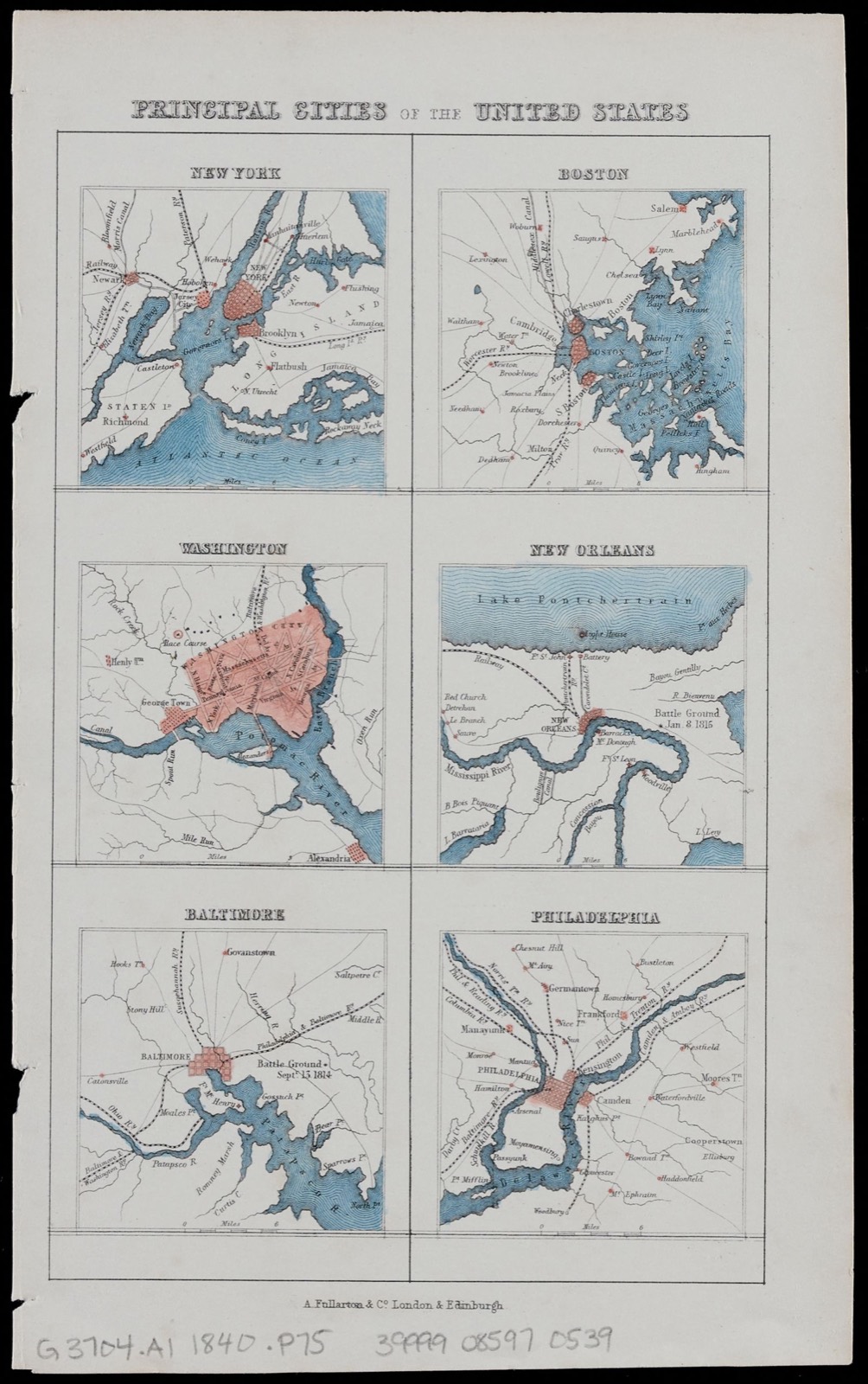 Principal cities of the United States, Boston Public Library - undated