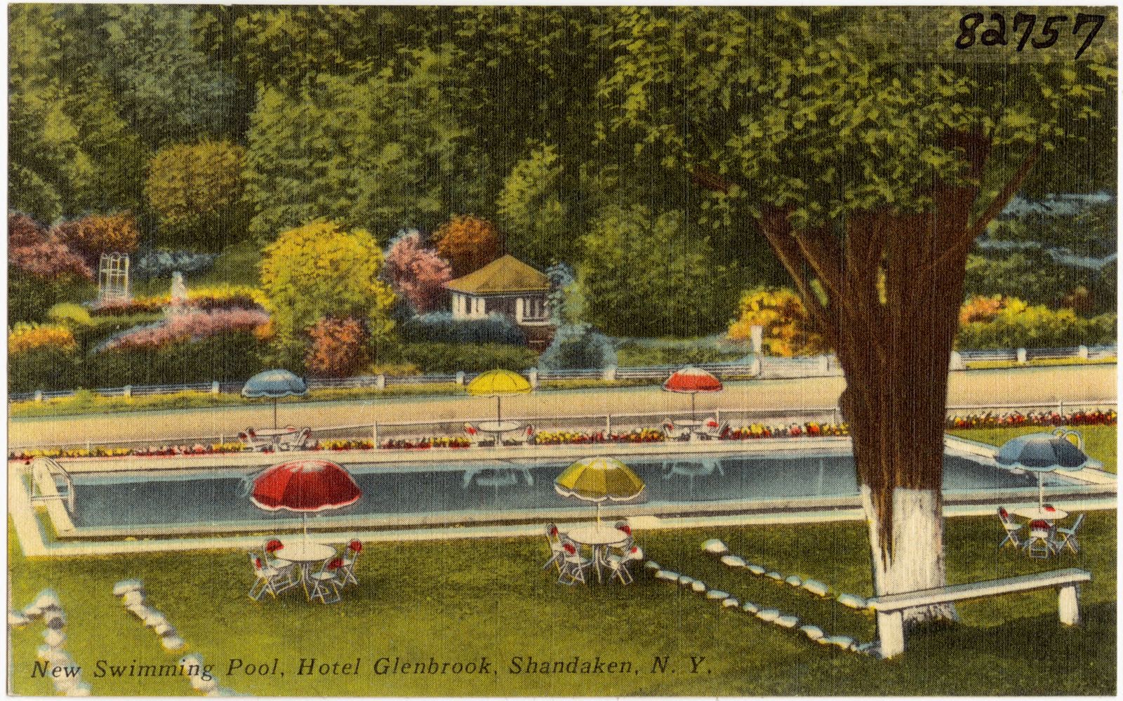 New swimming pool, Hotel Glenbrook, Shandaken, N. Y., Boston Public Library - undated