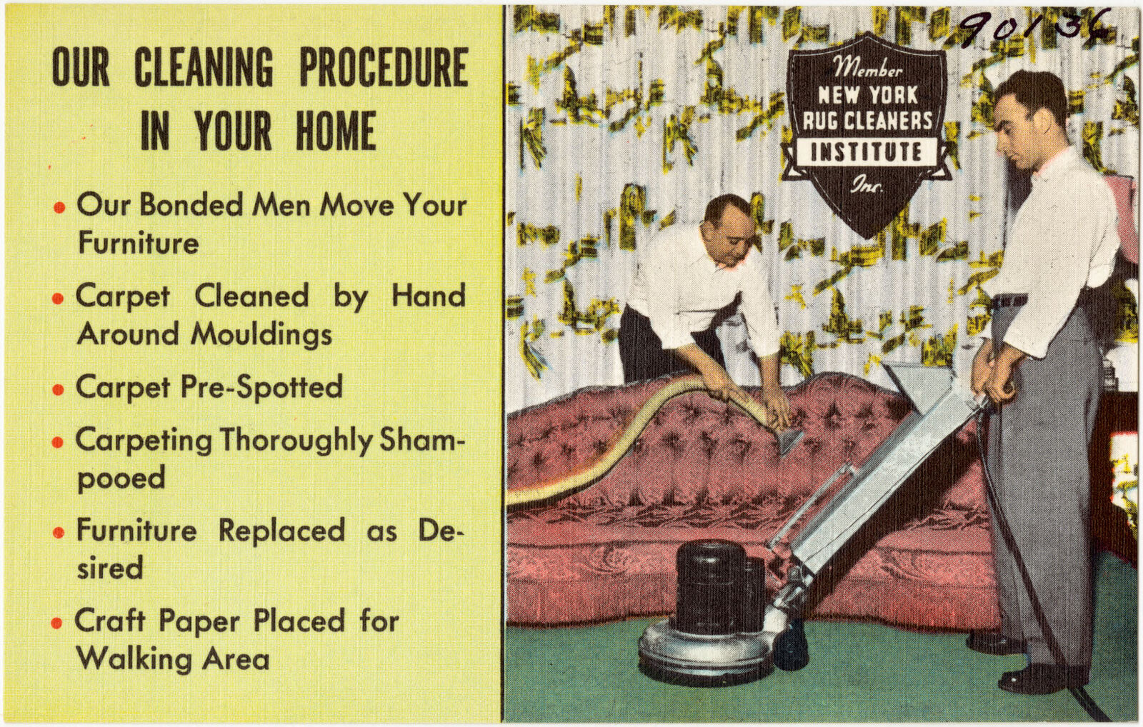 Our cleaning procedure in your home, Boston Public Library - undated