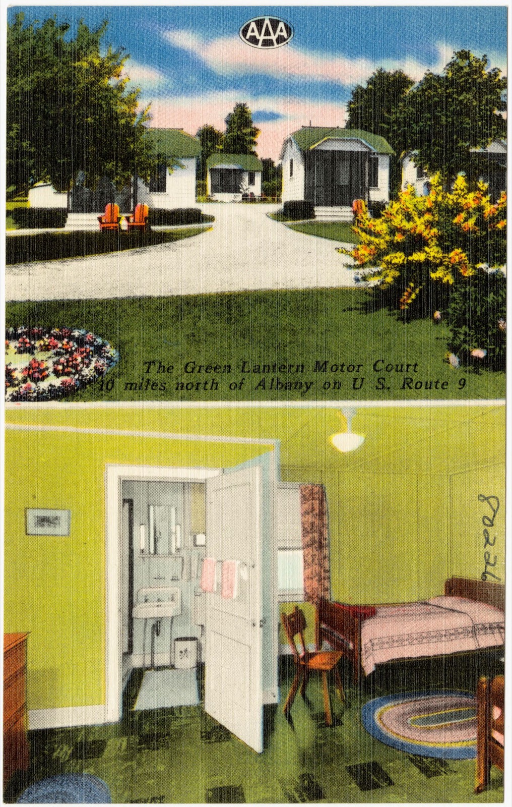 The Green Lantern Motor Court, 10 miles north of Albany on U. S. Route 9, Boston Public Library - undated