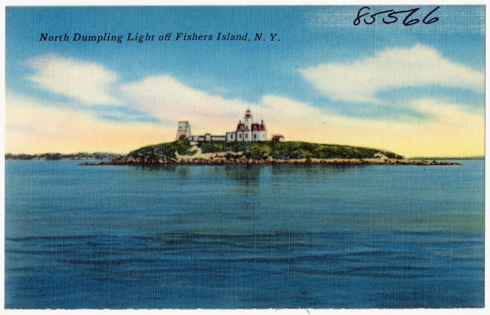 North Dumpling Light off Fishers Island, N. Y., Boston Public Library - undated