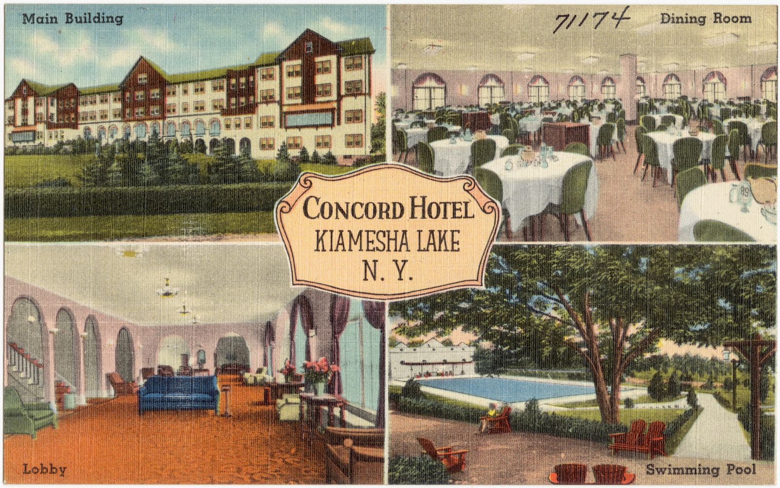 Concord Hotel, Kiamesha Lake, N. Y., Boston Public Library - undated