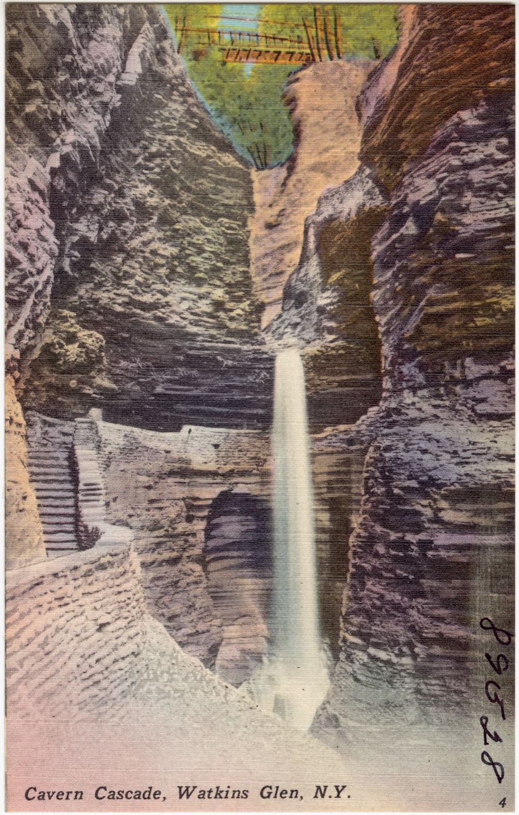 Cavern cascade, Watkins Glen, N. Y., Boston Public Library - undated