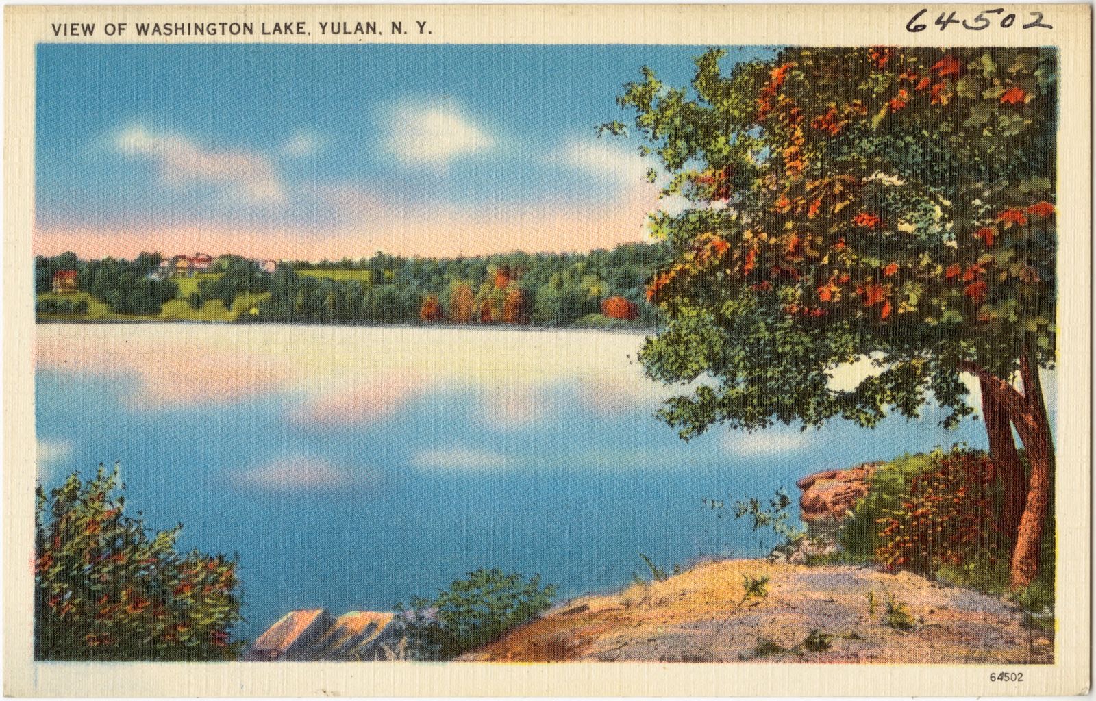 View of Washington Lake, Yulan N. Y., Boston Public Library - undated
