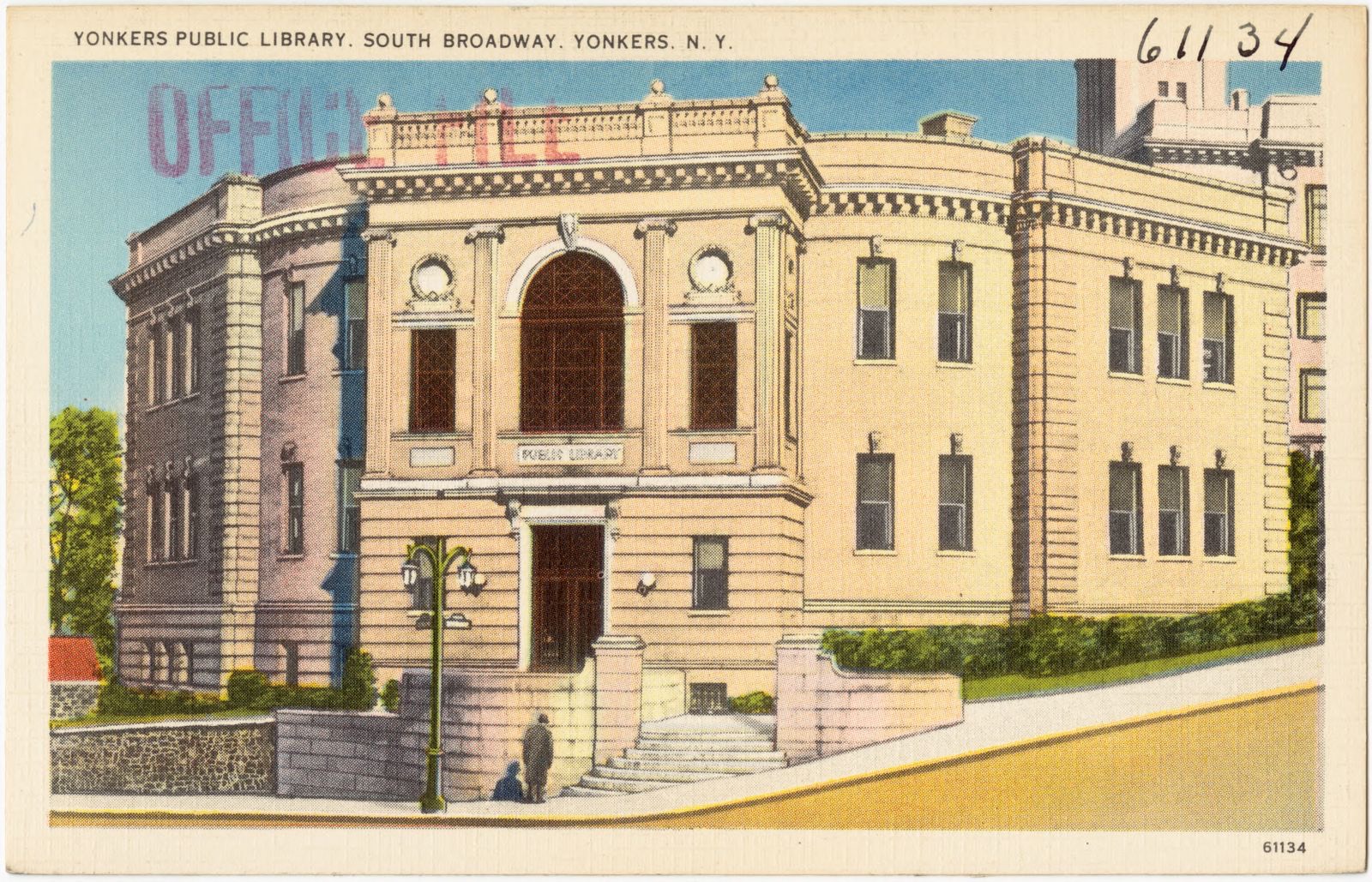 Yonkers Public Library, South Broadway, Yonkers, N. Y., Boston Public Library - undated