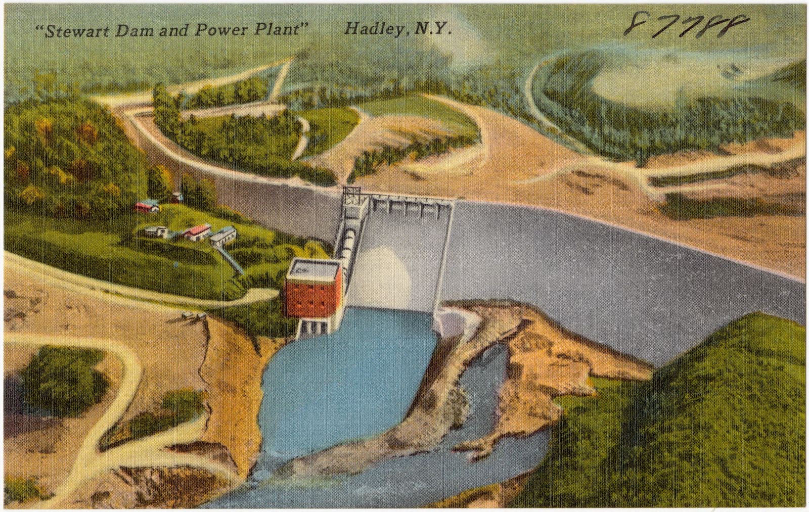 "Stewart Dam and Power Plant" Hadley, N.Y., Boston Public Library - undated