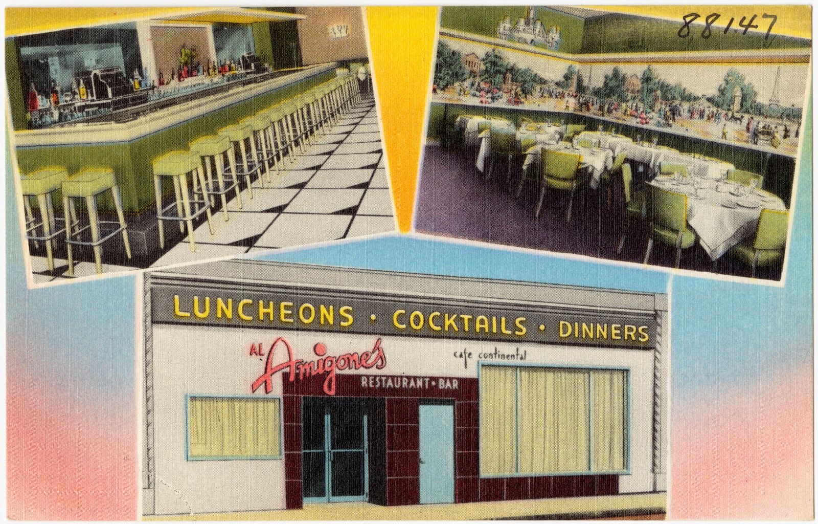 Al Amigone's Restaurant-Bar, Boston Public Library - undated