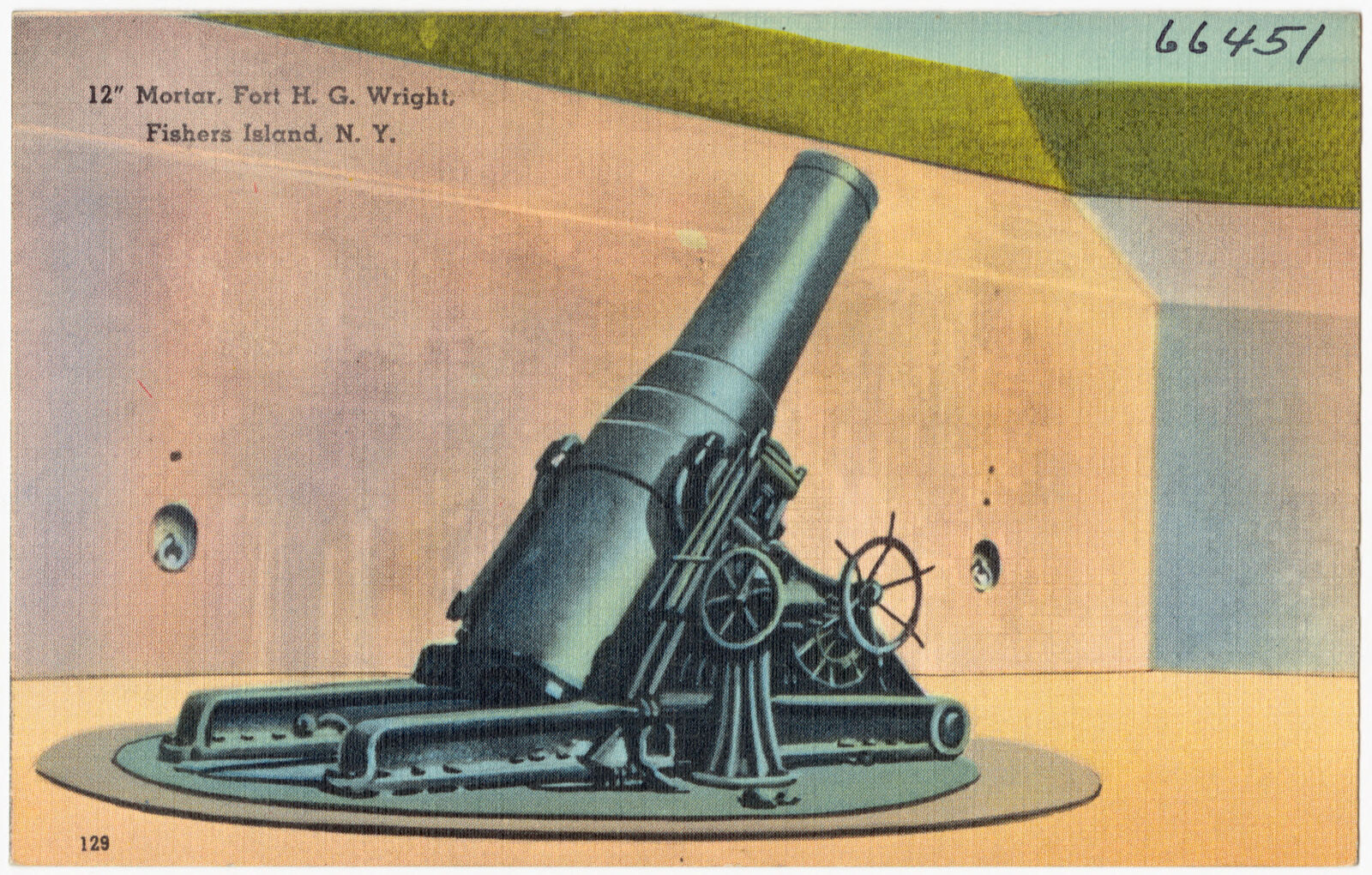 12" mortar, Fort H. G. Wright, Fishers Island, N. Y., Boston Public Library - undated