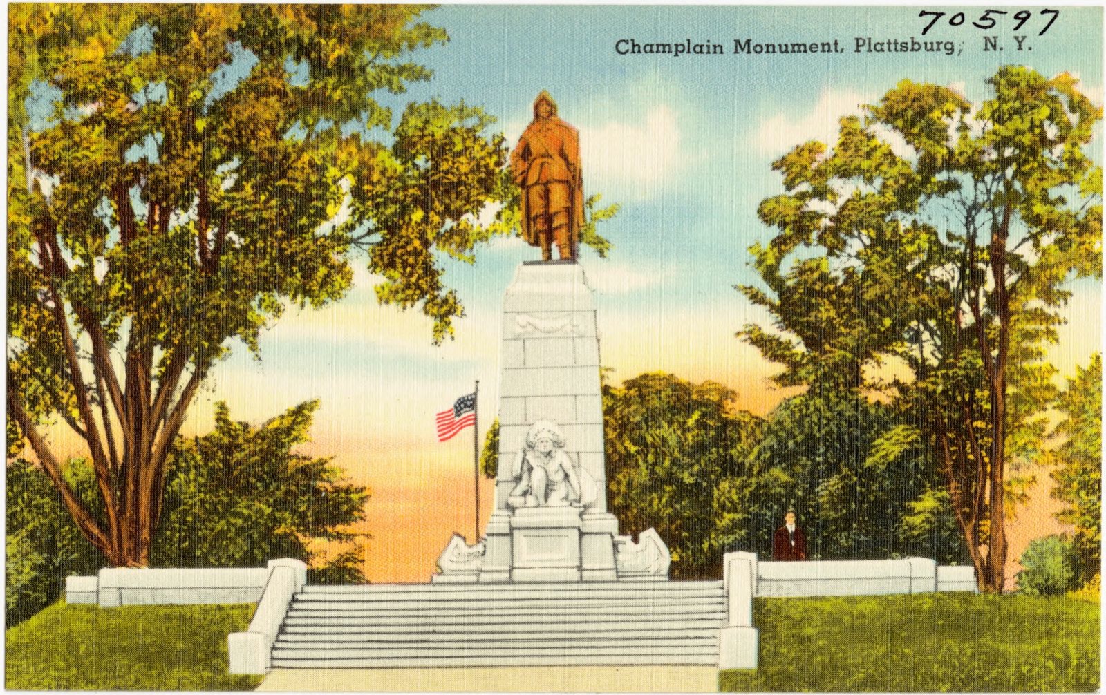 Champlain monument, Plattsburg, N. Y., Boston Public Library - undated