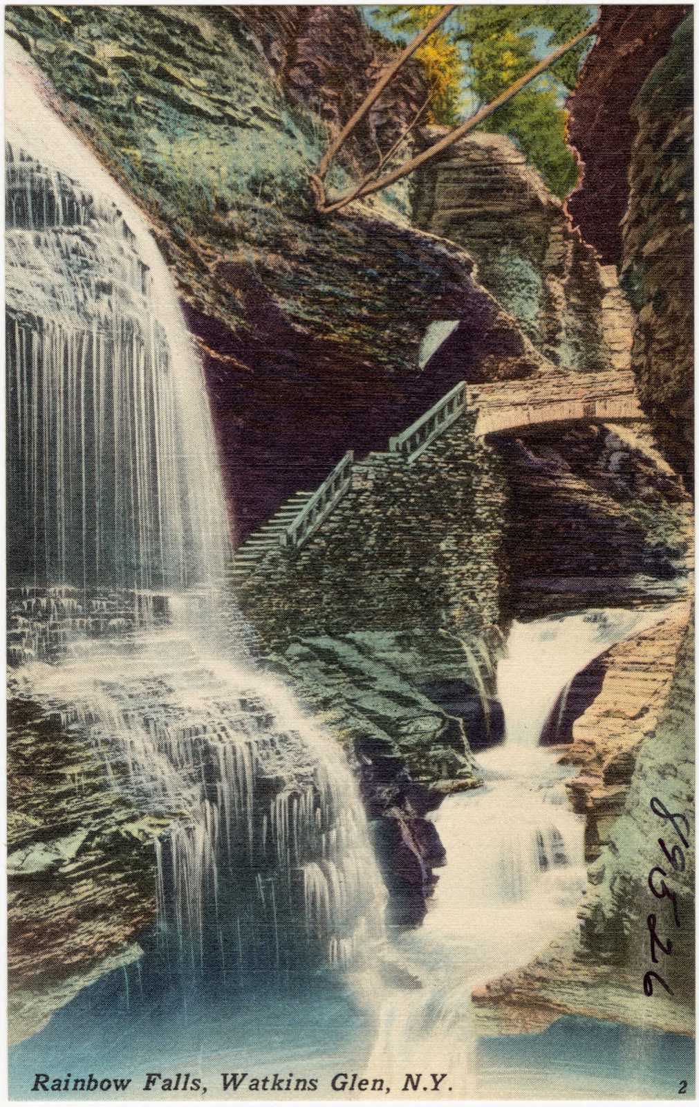 Rainbow falls, Watkins Glen, N. Y., Boston Public Library - undated