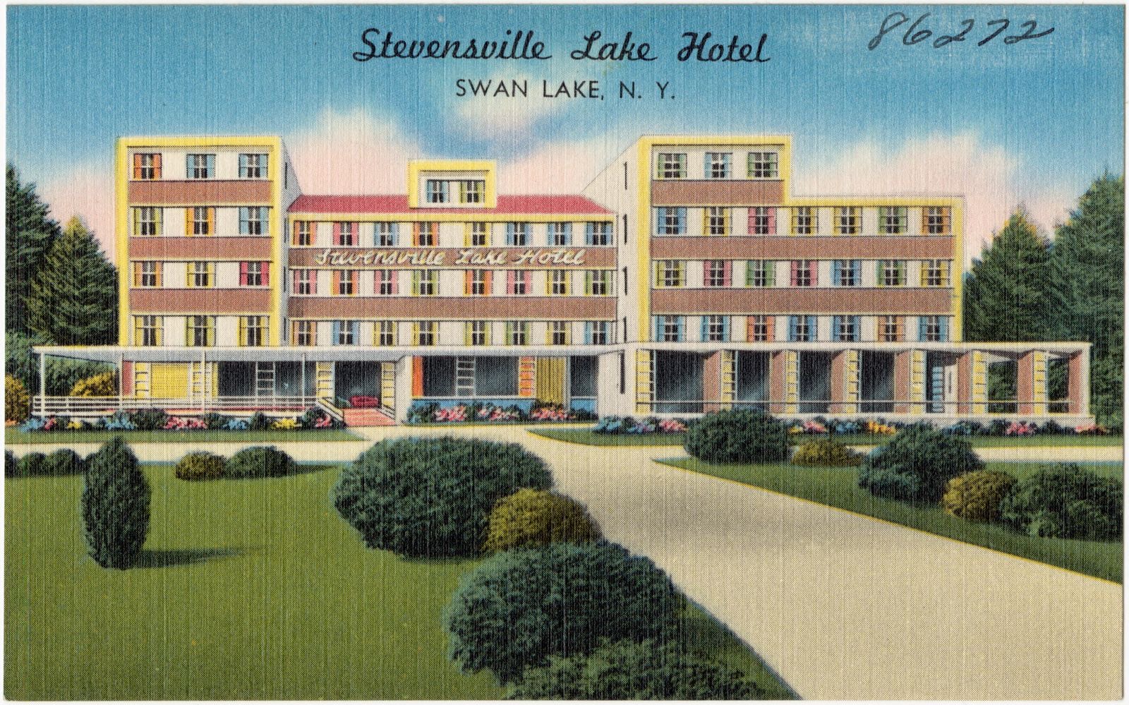 Stevensville Lake Hotel, Swan Lake, N. Y., Boston Public Library - undated