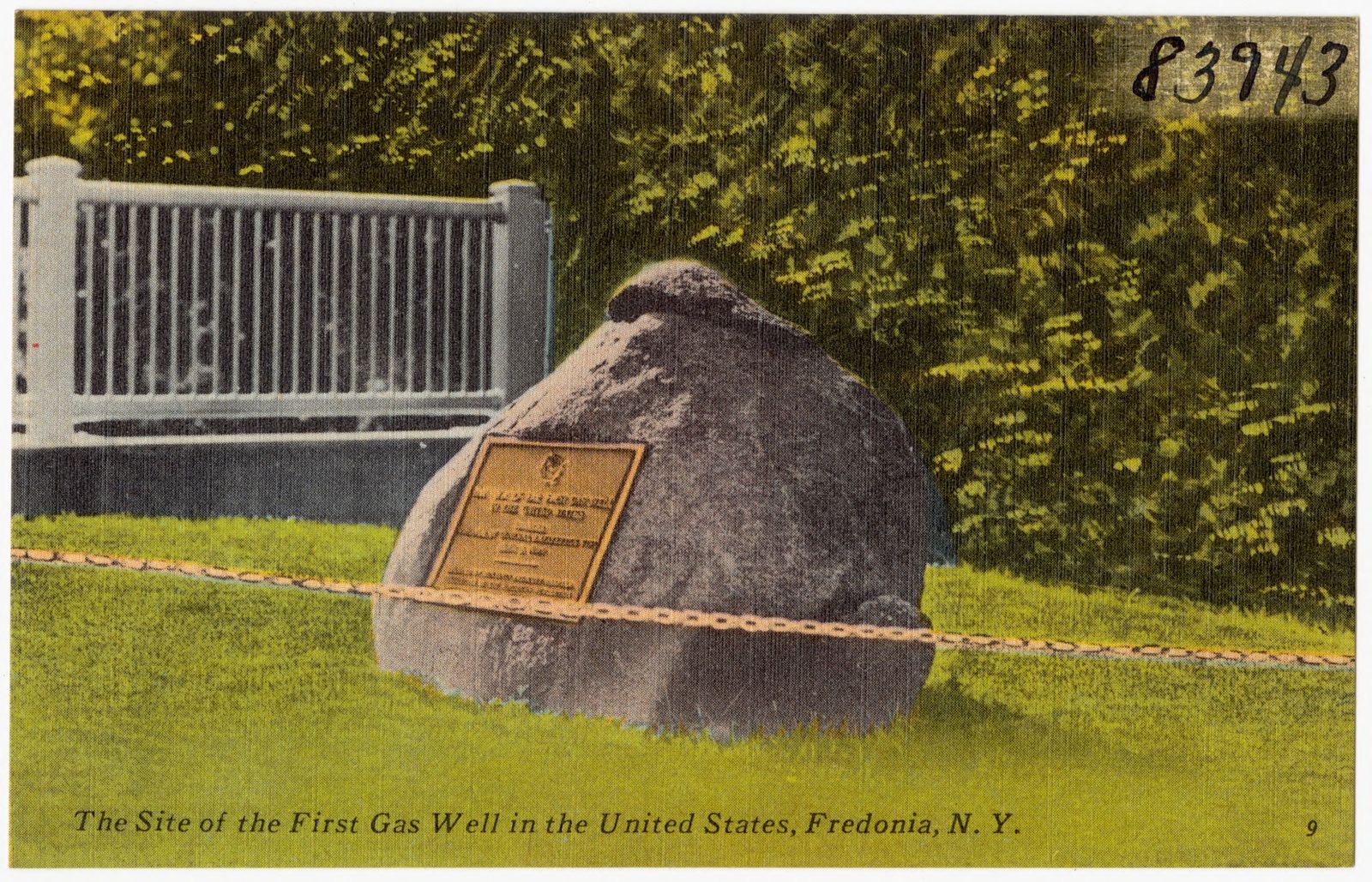 The site of the first gas well in the United States, Fredonia, N. Y., Boston Public Library - undated