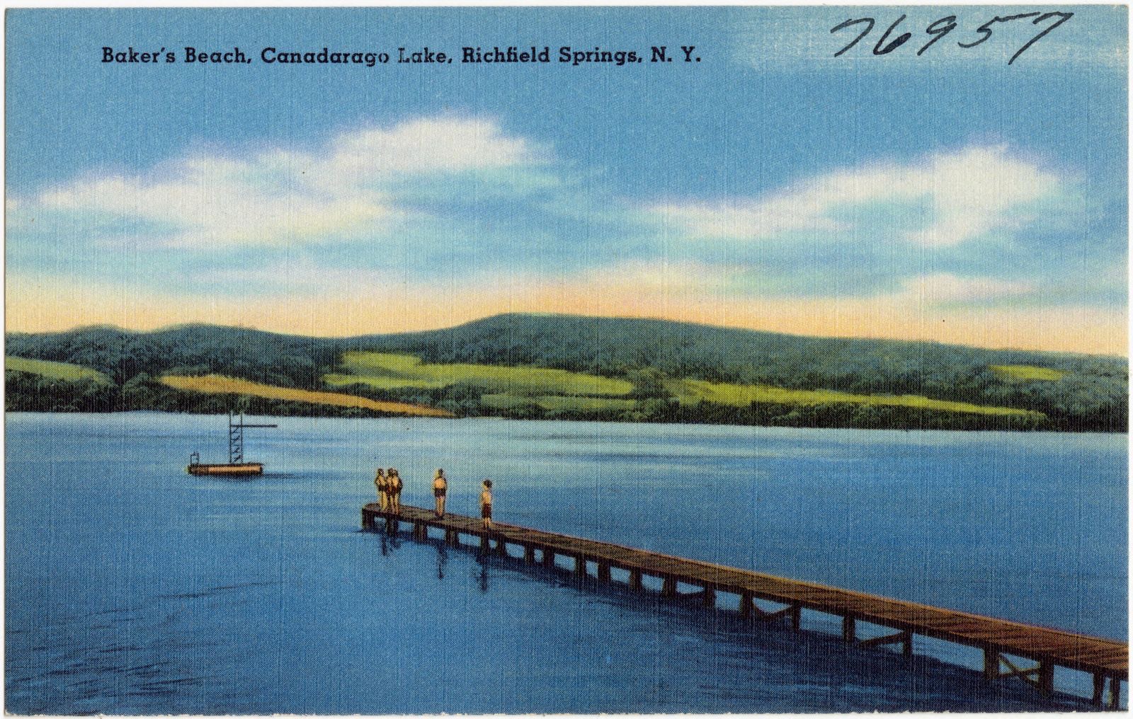 Baker's Beach, Canadarago Lake, Richfield Springs, N. Y., Boston Public Library - undated