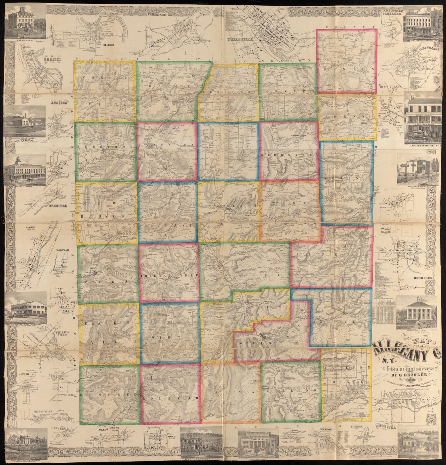 Map of Allegany Co., N.Y from actual surveys, Boston Public Library - undated