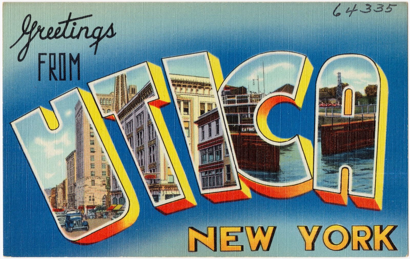 Greetings from Utica, New York, Boston Public Library - undated