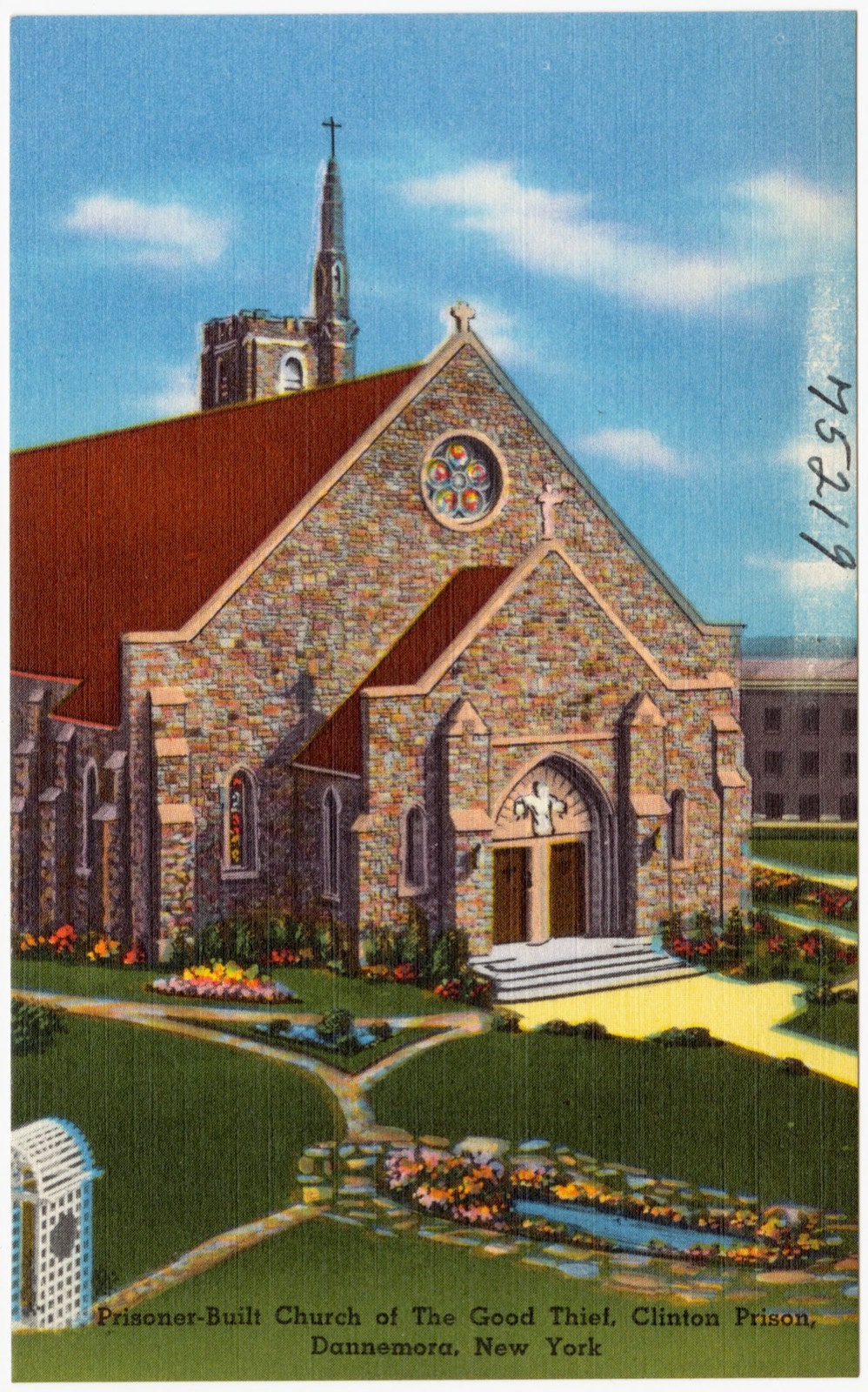 Prisoner-built Church of the Good Thief, Clinton Prison, Dannemora, New York, Boston Public Library - undated
