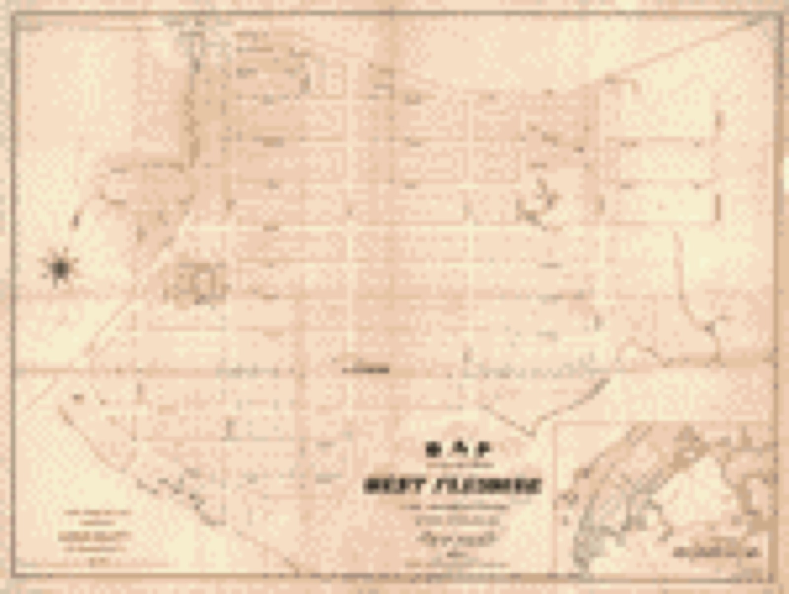 Land ownership map, 1854 - Map of the village of West Flushing in the township of Newtown, Queens Co. Long Island, New York : comprising the parts laid out and described on sectional maps no. 1, 2, 3, and 4.