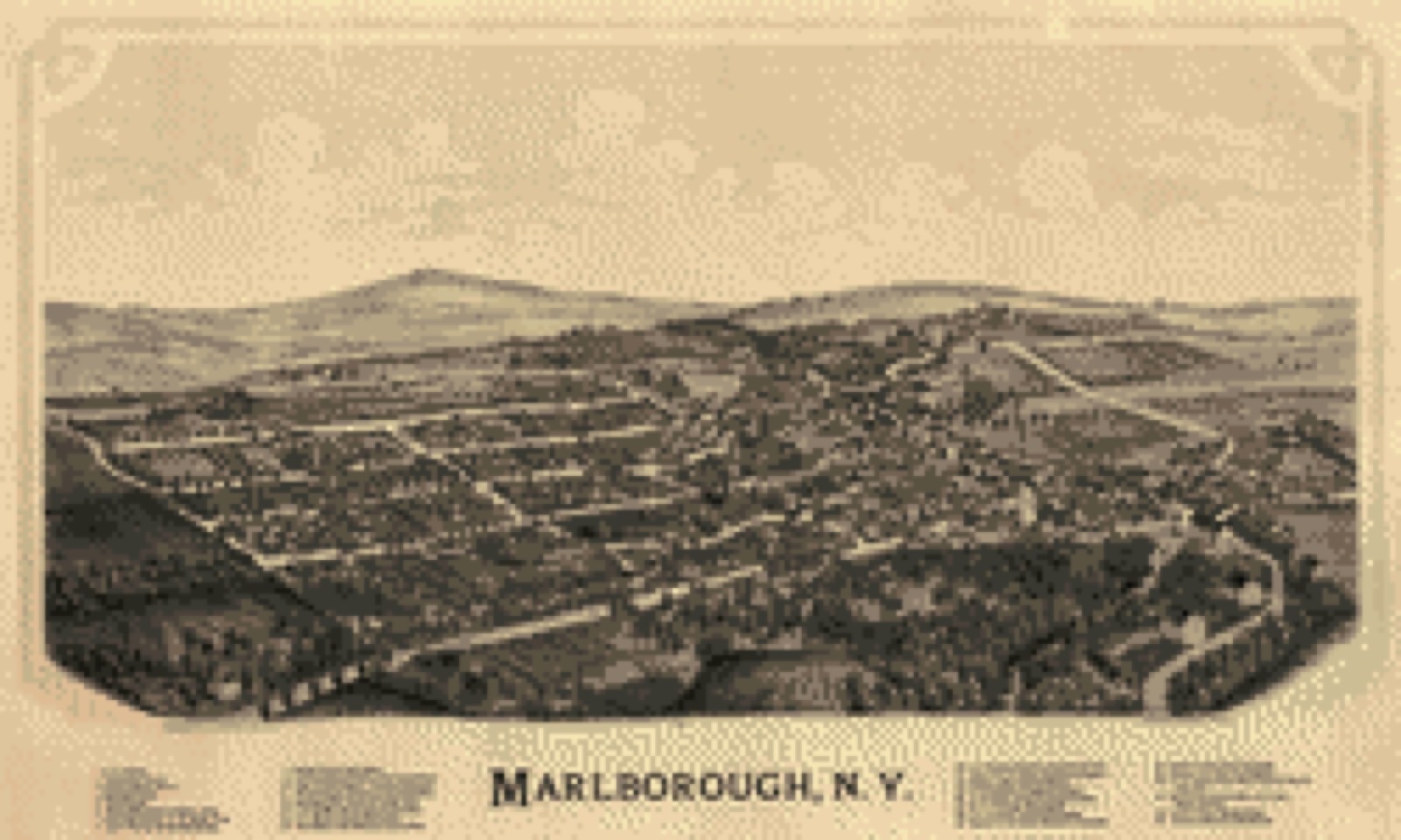 Bird's-eye view, 1891 - Marlborough, N.Y.