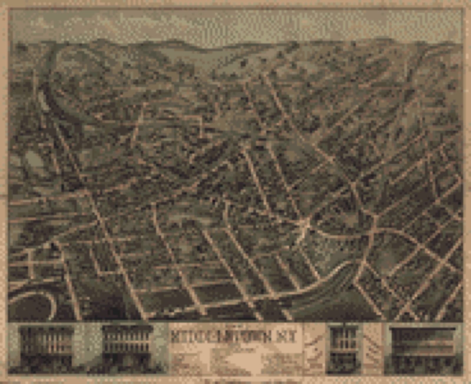 Bird's-eye view, 1874 - View of Middletown, N.Y. : 1874
