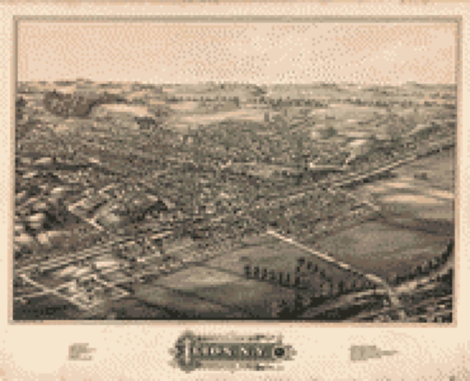 Bird's-eye view, 1881 - Bird's eye view of Ilion, N.Y. : population 4500