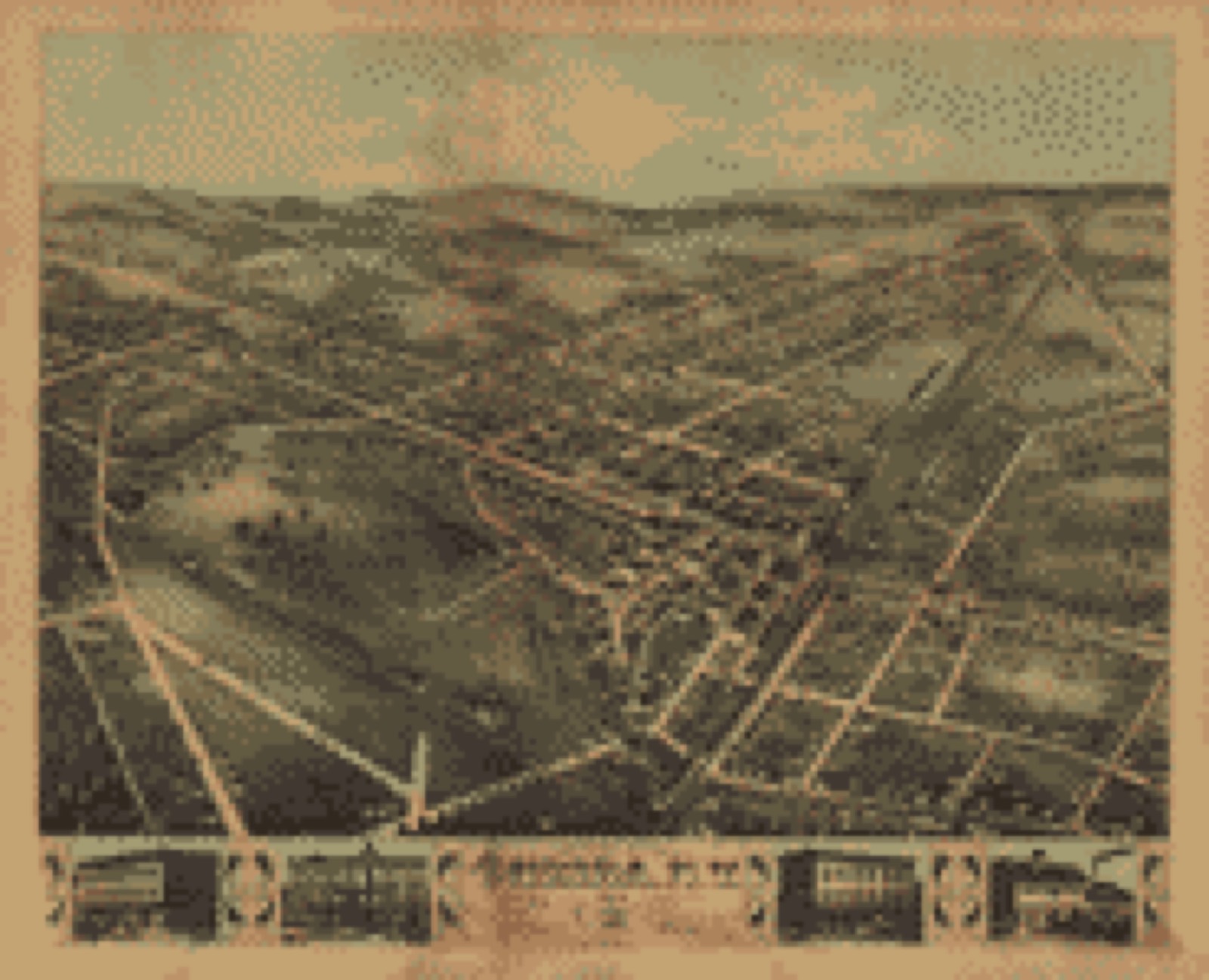 Bird's-eye view, 1874 - View of Oneida, N.Y. : 1874
