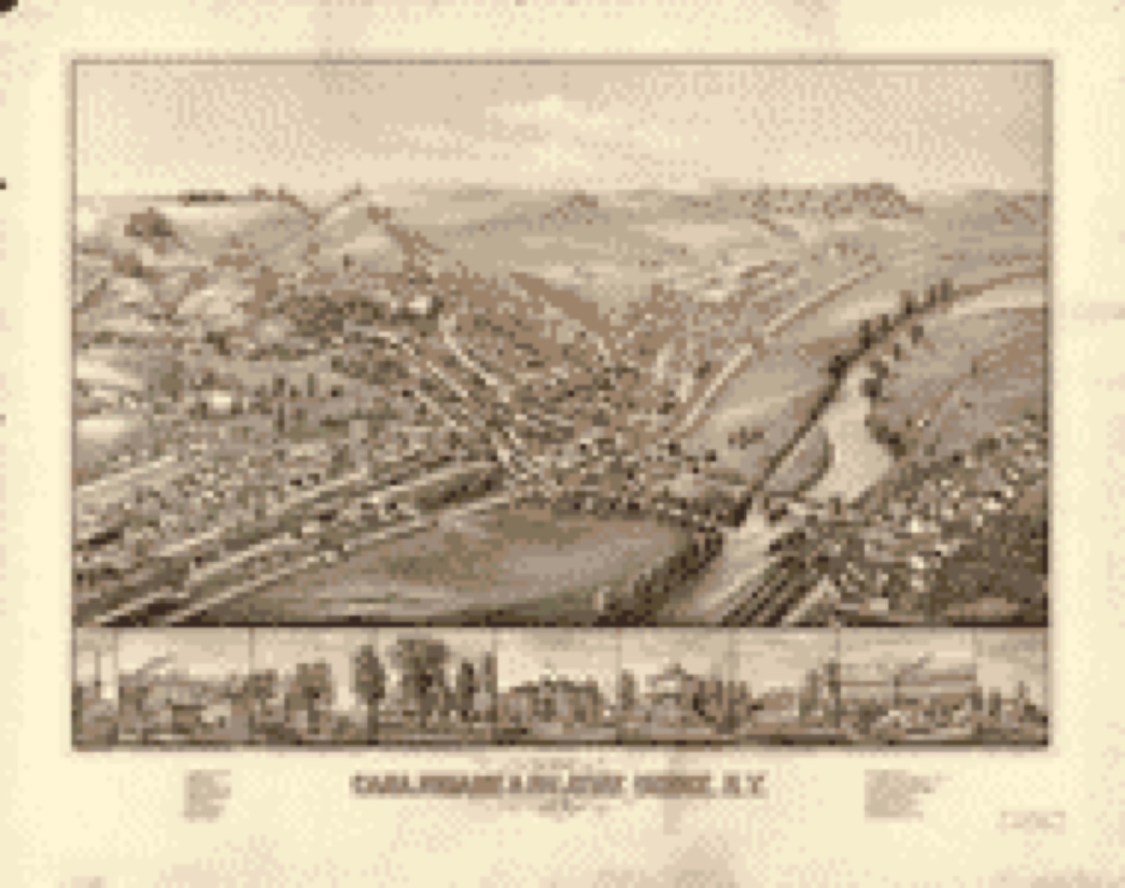 Bird's-eye view, 1881 - Canajoharie & Palatine Bridge, N.Y., 1881