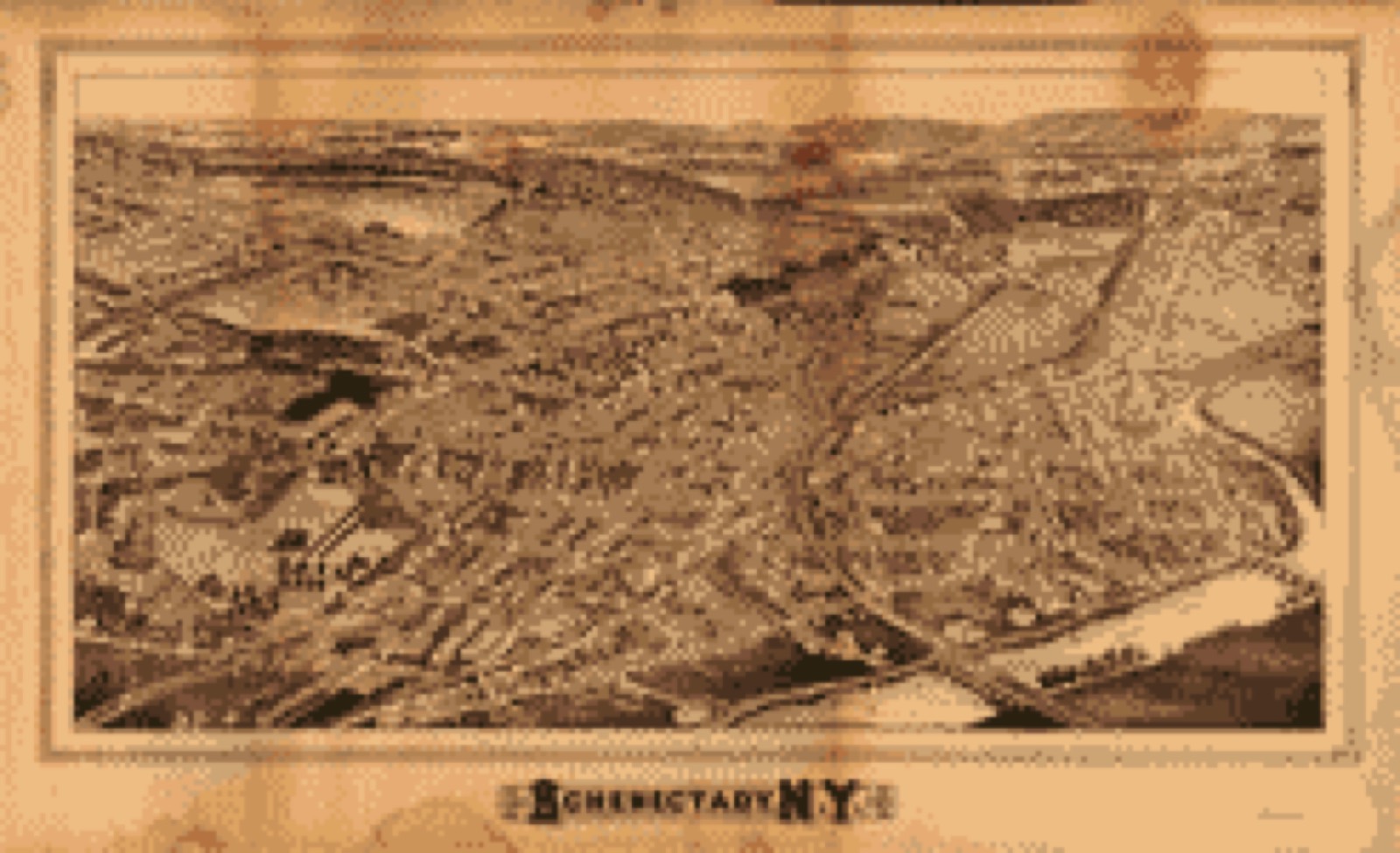 Bird's-eye view, 1882 - Schenectady, N.Y.