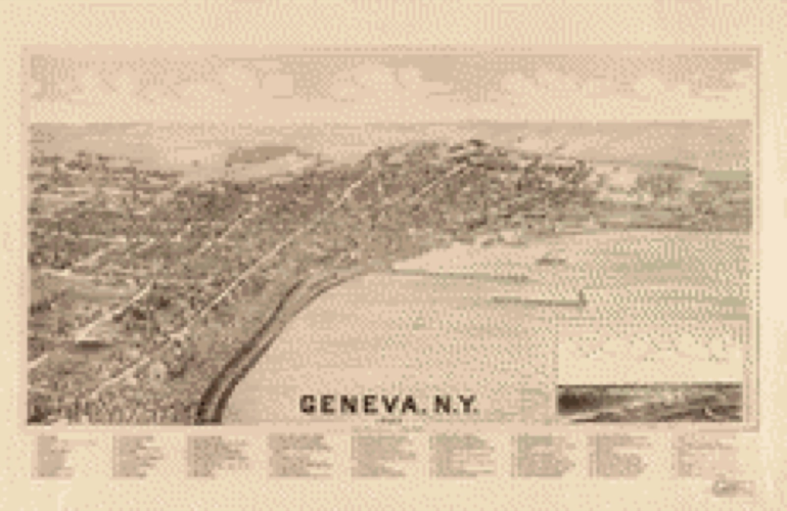 Bird's-eye view, undated - Geneva, N.Y., 1893