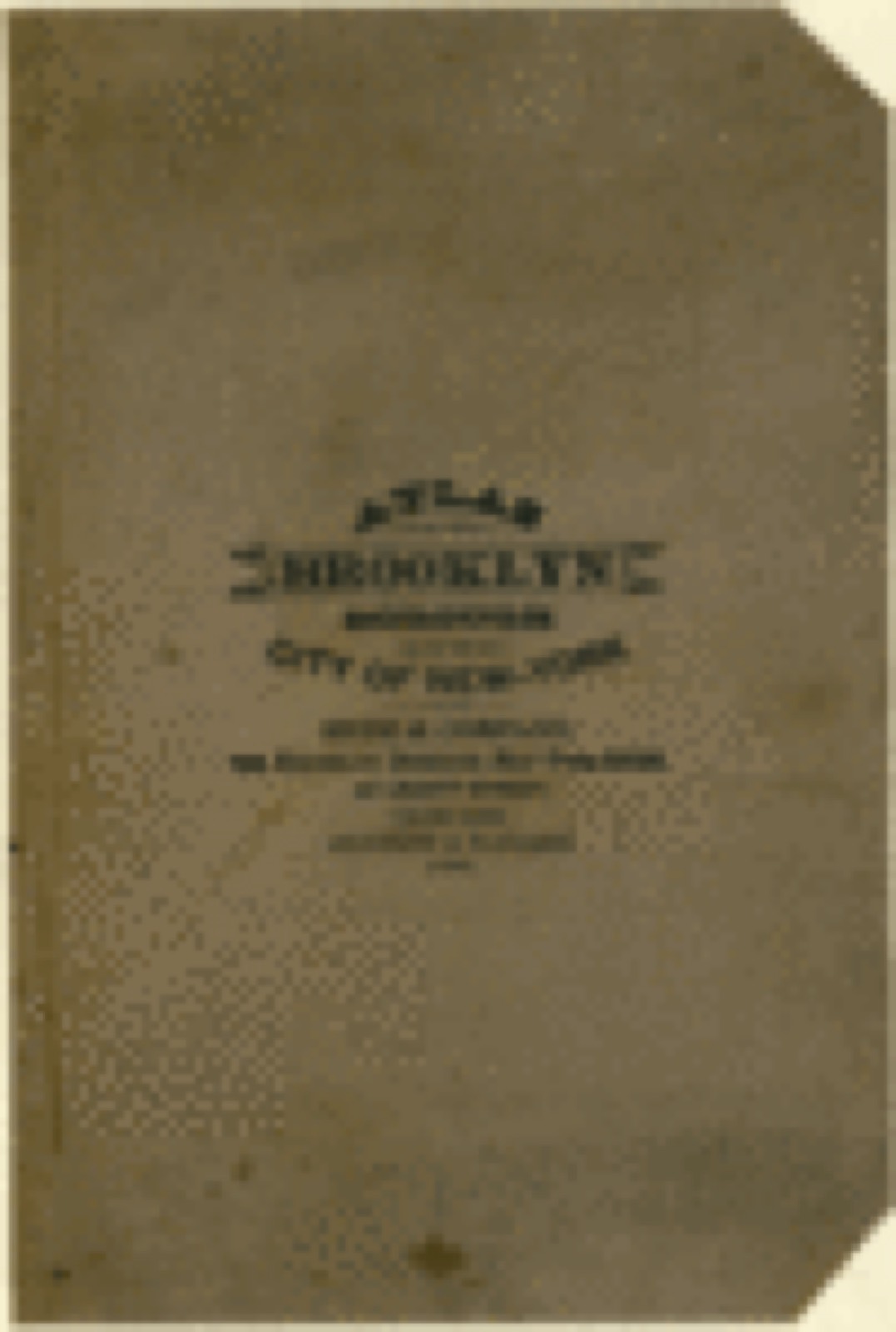 Land ownership map, 1899 - Atlas of the Brooklyn borough of the city of New York : originally Kings Co., complete in three volumes : based upon official maps and plans on file in the various city offices in the municipal building and registers office (Hall of Records) : supplemented by careful field measurements and observations