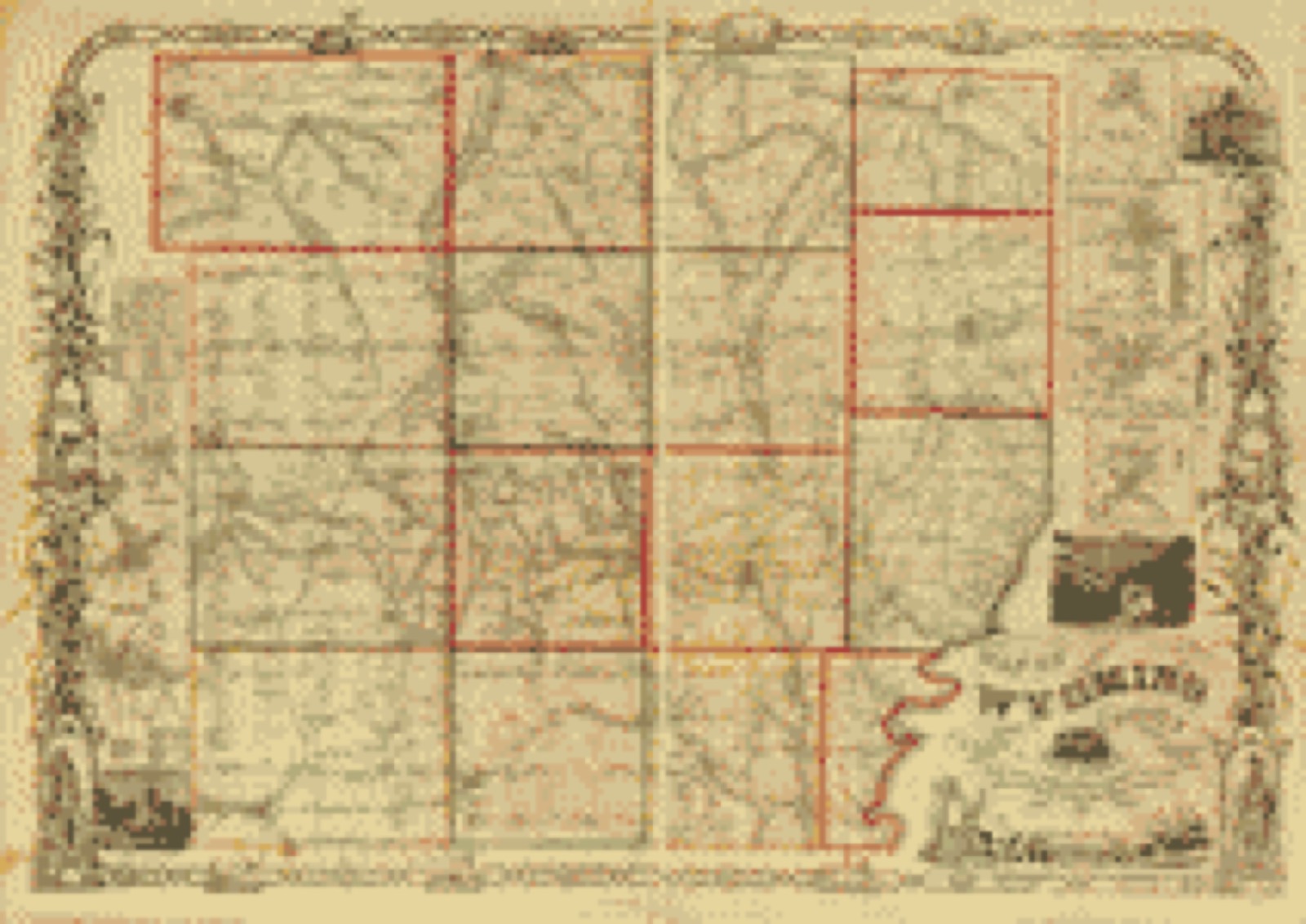 Land ownership map, 1853 - Map of Wyoming County, New York : from actual surveys
