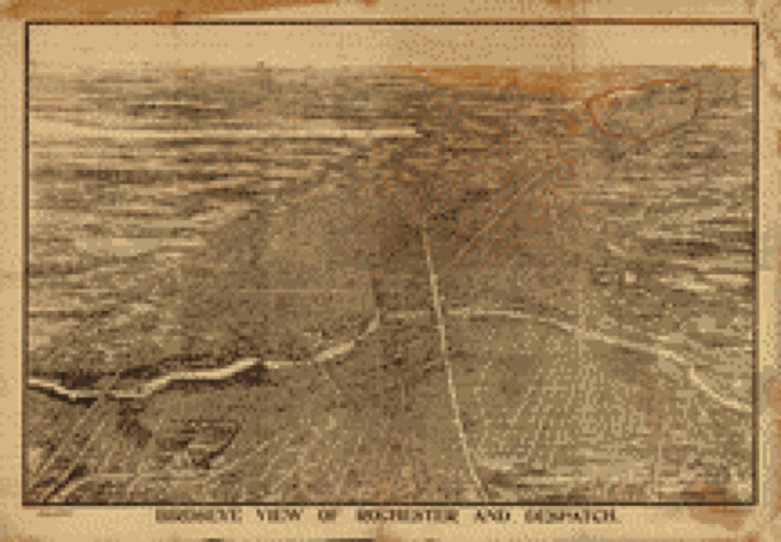 Bird's-eye view, 1910 - Birdseye view of Rochester and Despatch