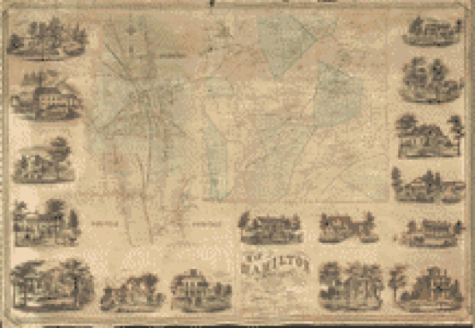 Land ownership map, 1858 - Map of Hamilton, Madison County, New York
