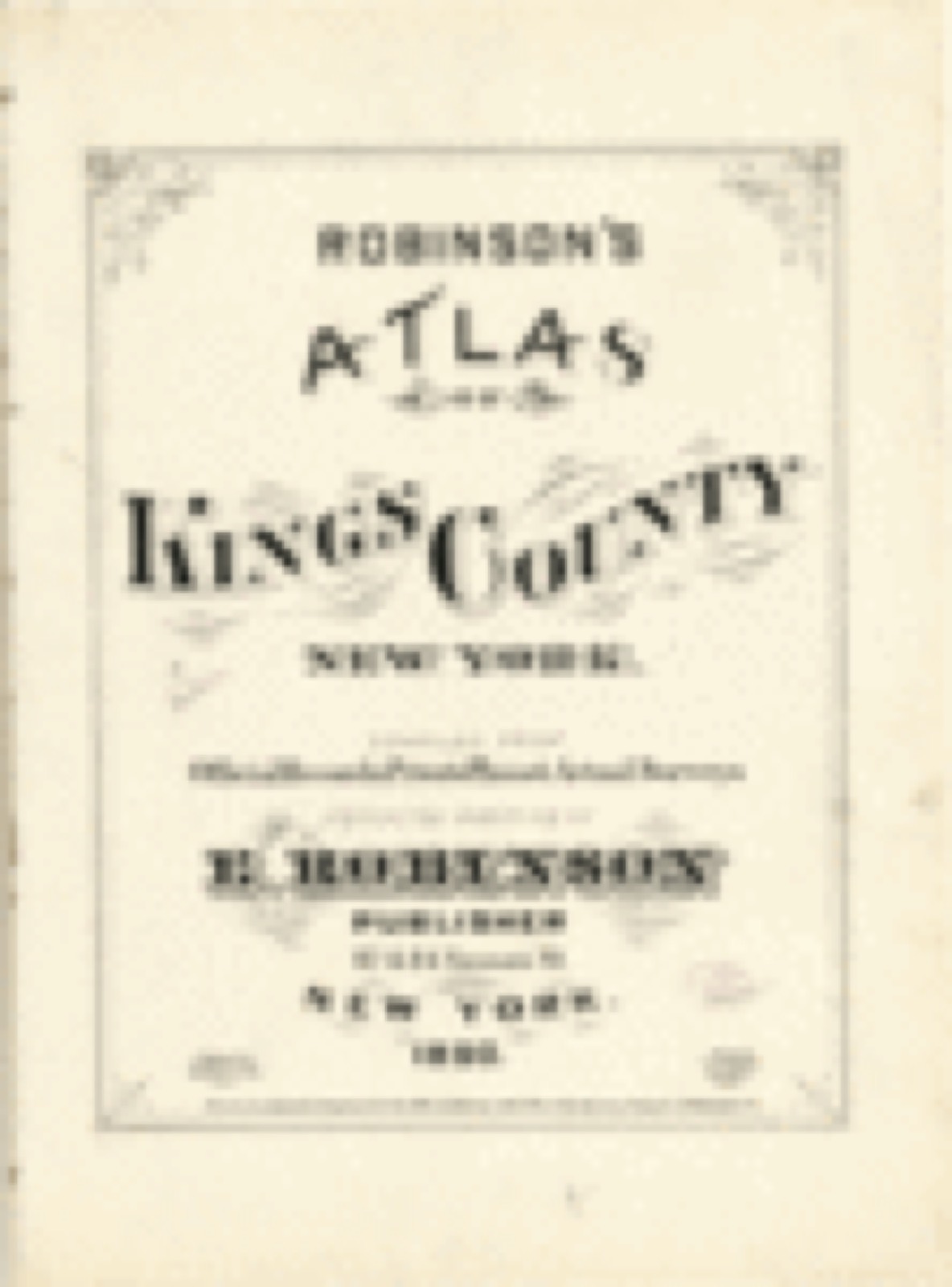 Land ownership map, 1890 - Robinson's atlas of Kings County, New York