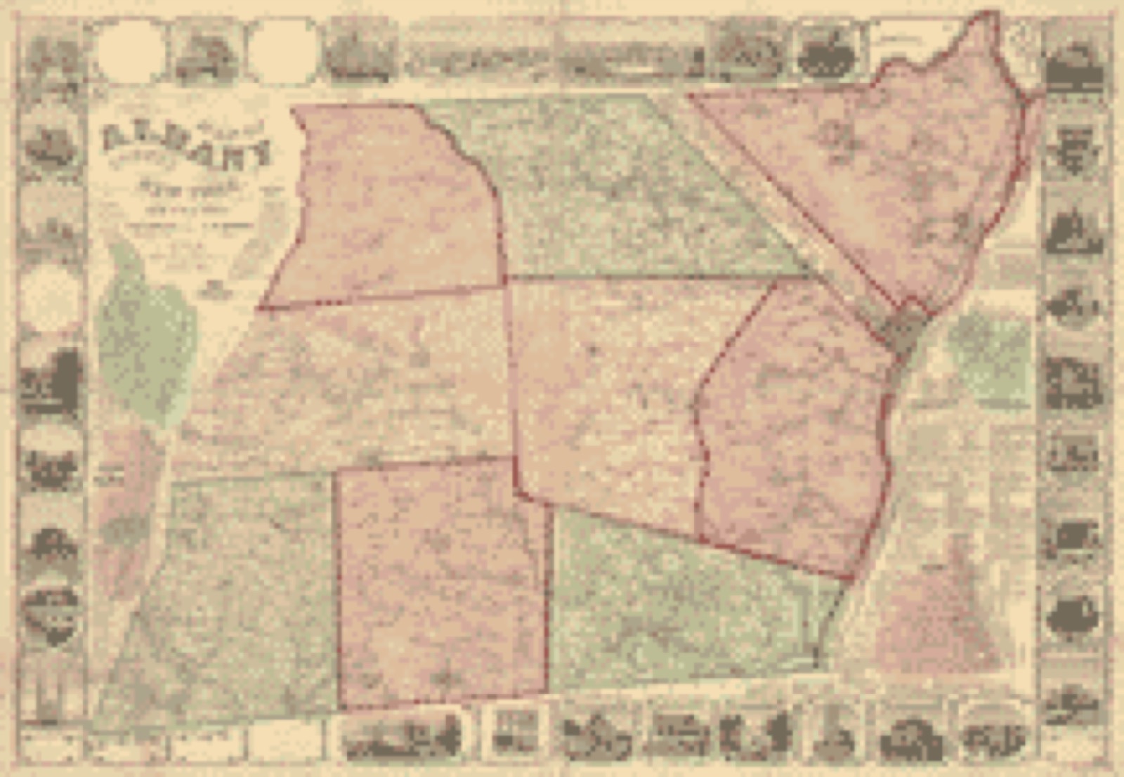 Land ownership map, 1854 - Map of Albany County, New York : from actual surveys