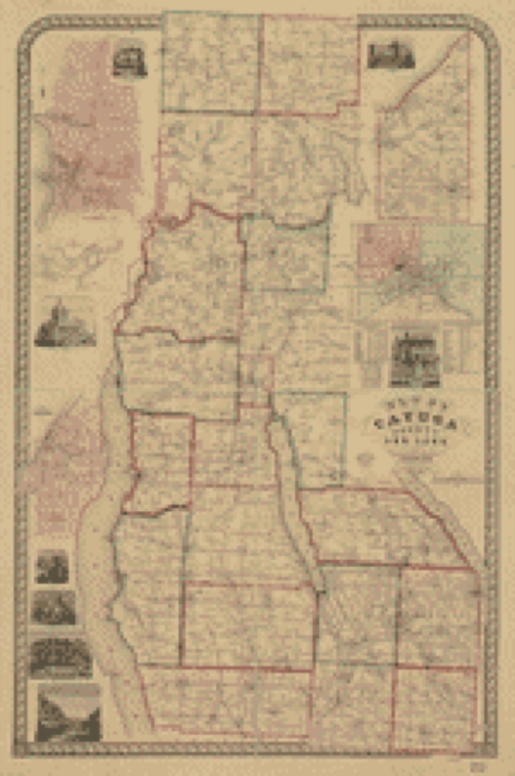 Land ownership map, 1853 - Map of Cayuga County, New York : from actual surveys