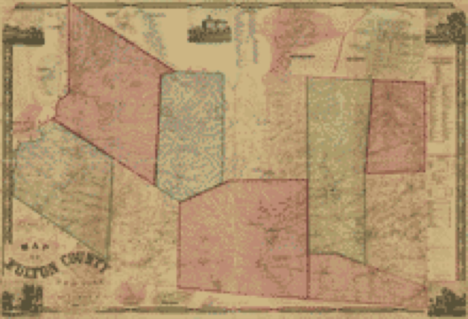 Land ownership map, 1856 - Map of Fulton County, New York : from actual surveys