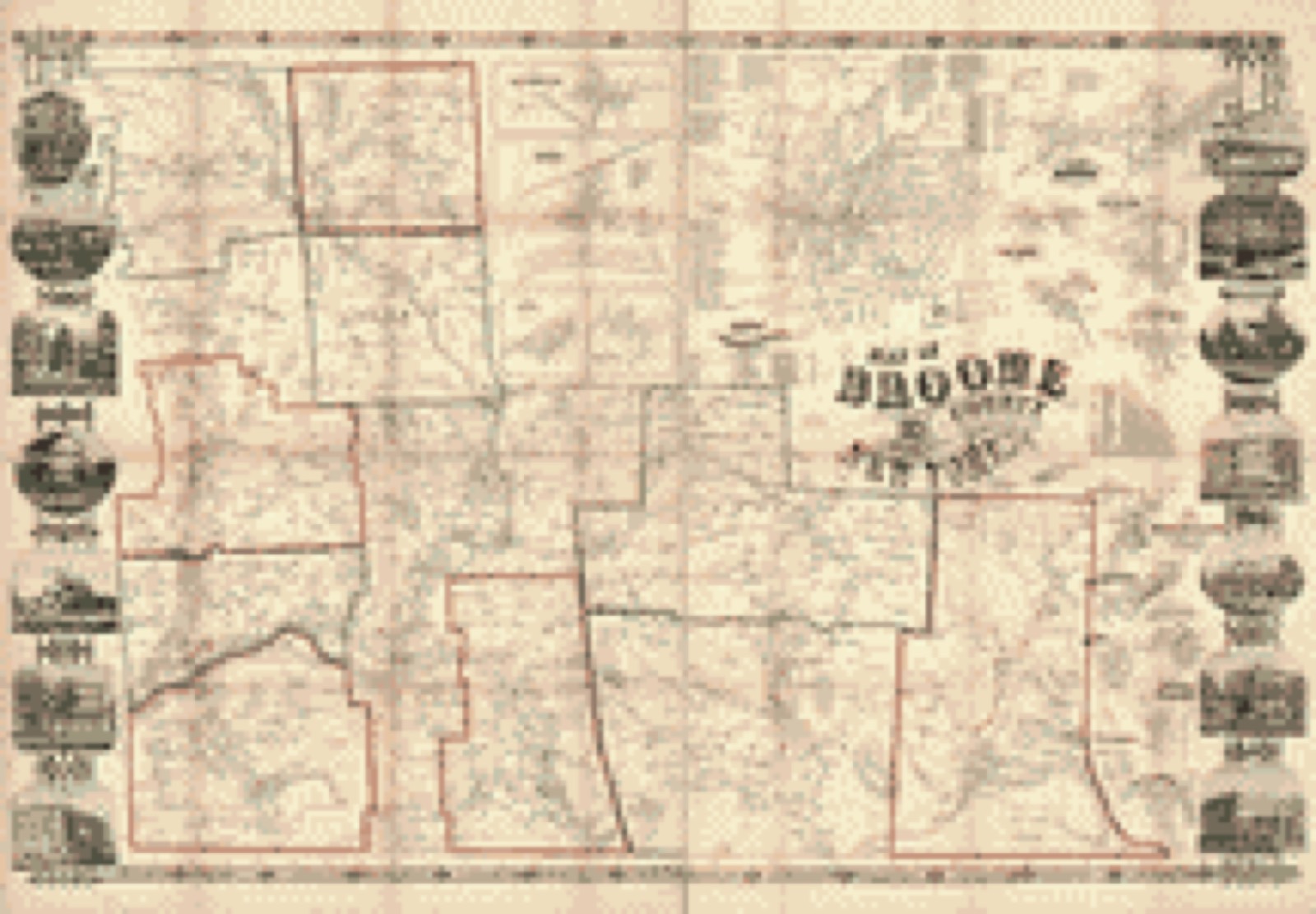Land ownership map, 1855 - Map of Broome County, New York