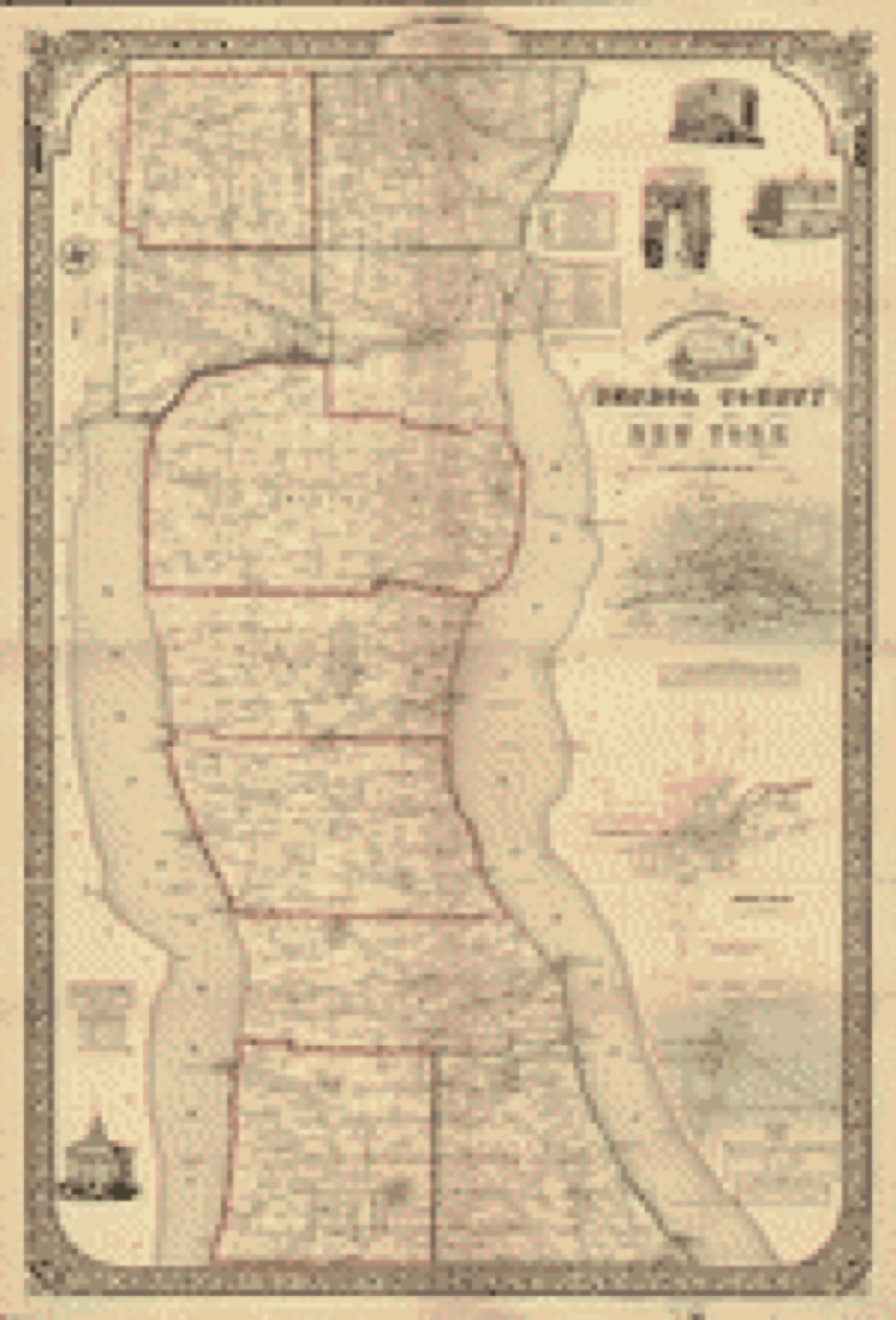 Land ownership map, 1852 - Topographical map of Seneca County, New York