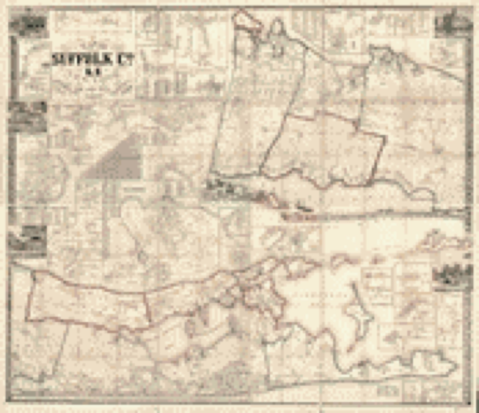 Land ownership map, 1858 - Map of Suffolk County, L.I., N.Y. : from actual surveys