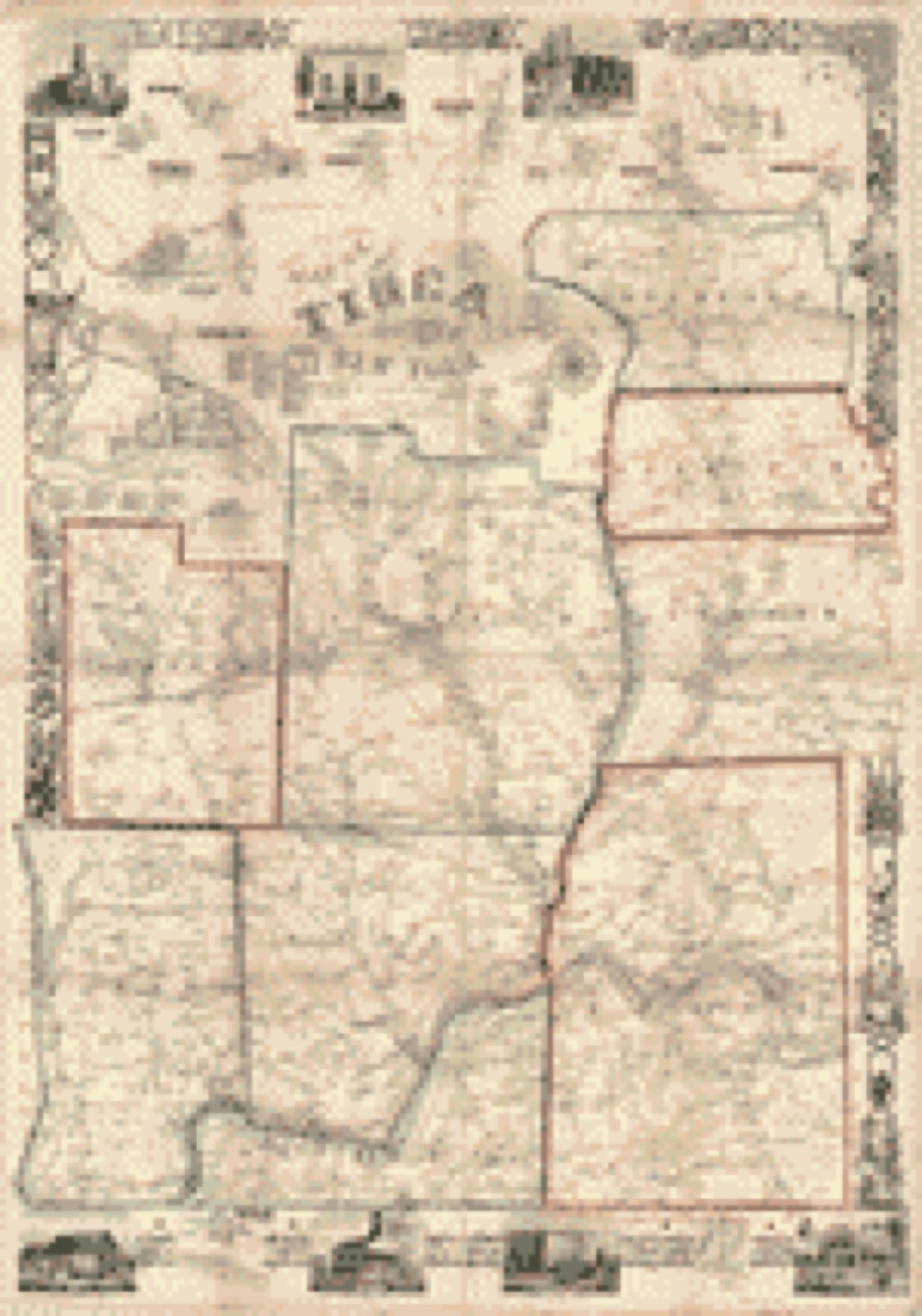 Land ownership map, 1855 - Map of Tioga County, New York : from actual surveys