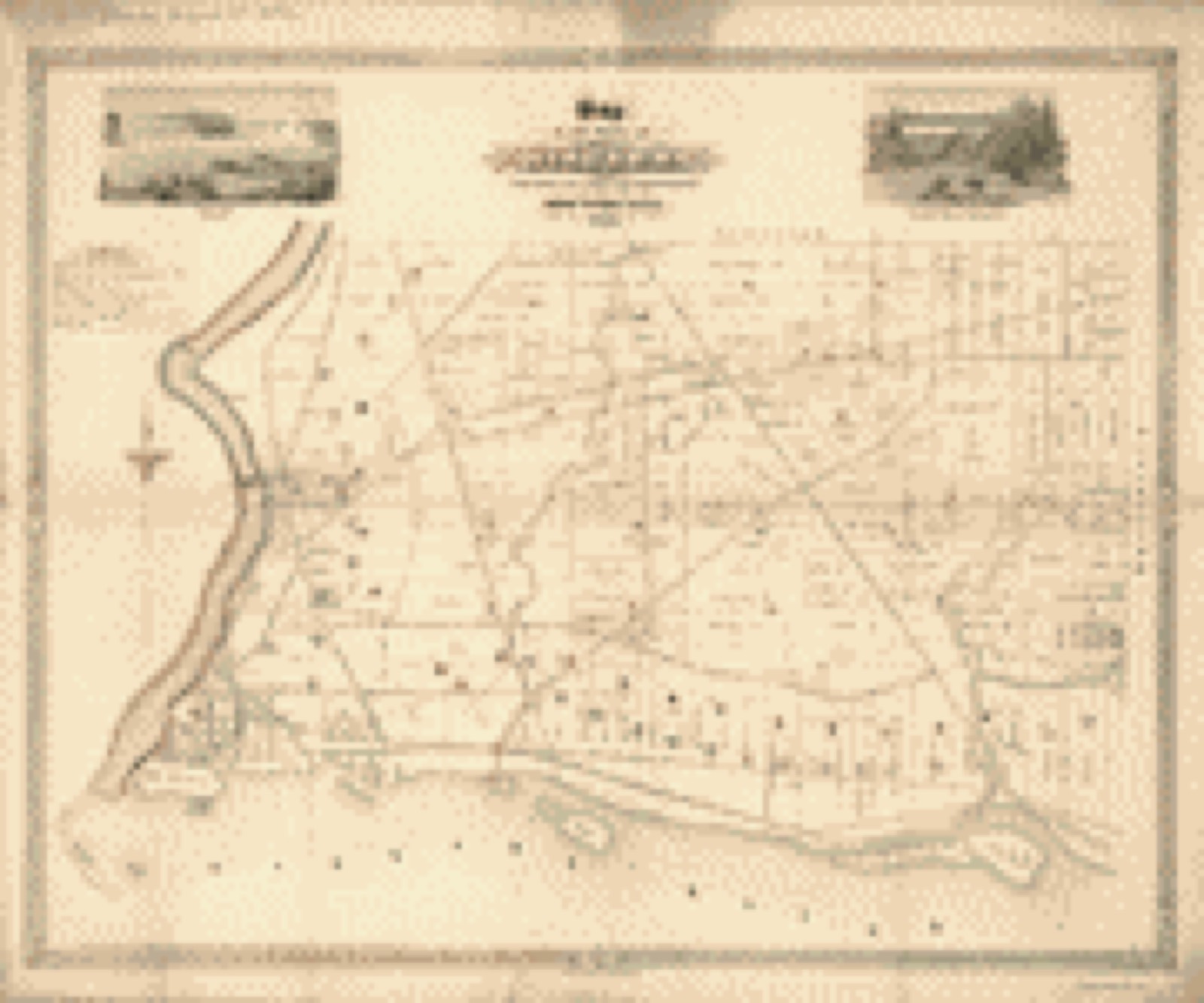 Land ownership map, 1854 - Map of the town of Niagara