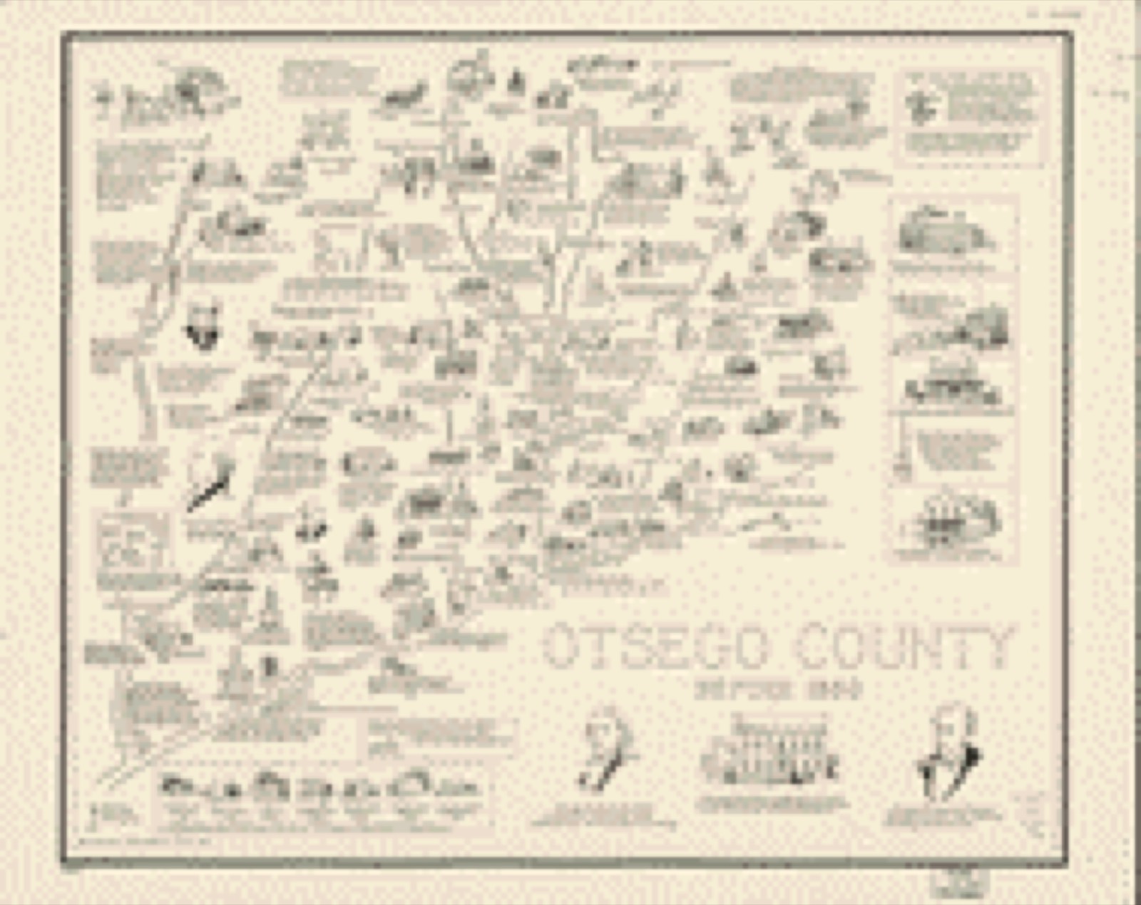 Land ownership map, undated - Otsego County before 1850