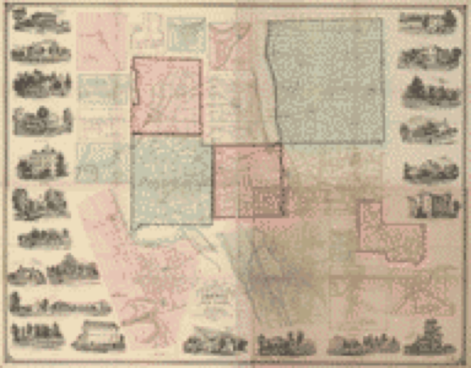 Land ownership map, 1857 - Schuyler County, New York : with plans of the villages