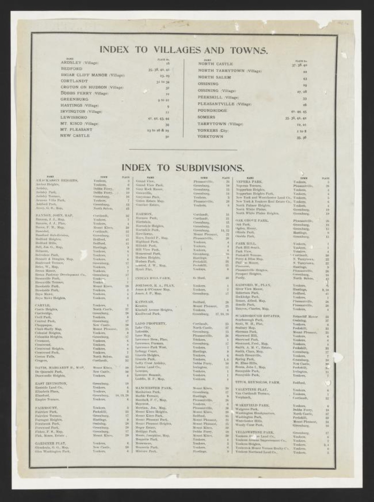 Land ownership map, 1911 - Atlas of Westchester County, New York : from actual surveys and official plans