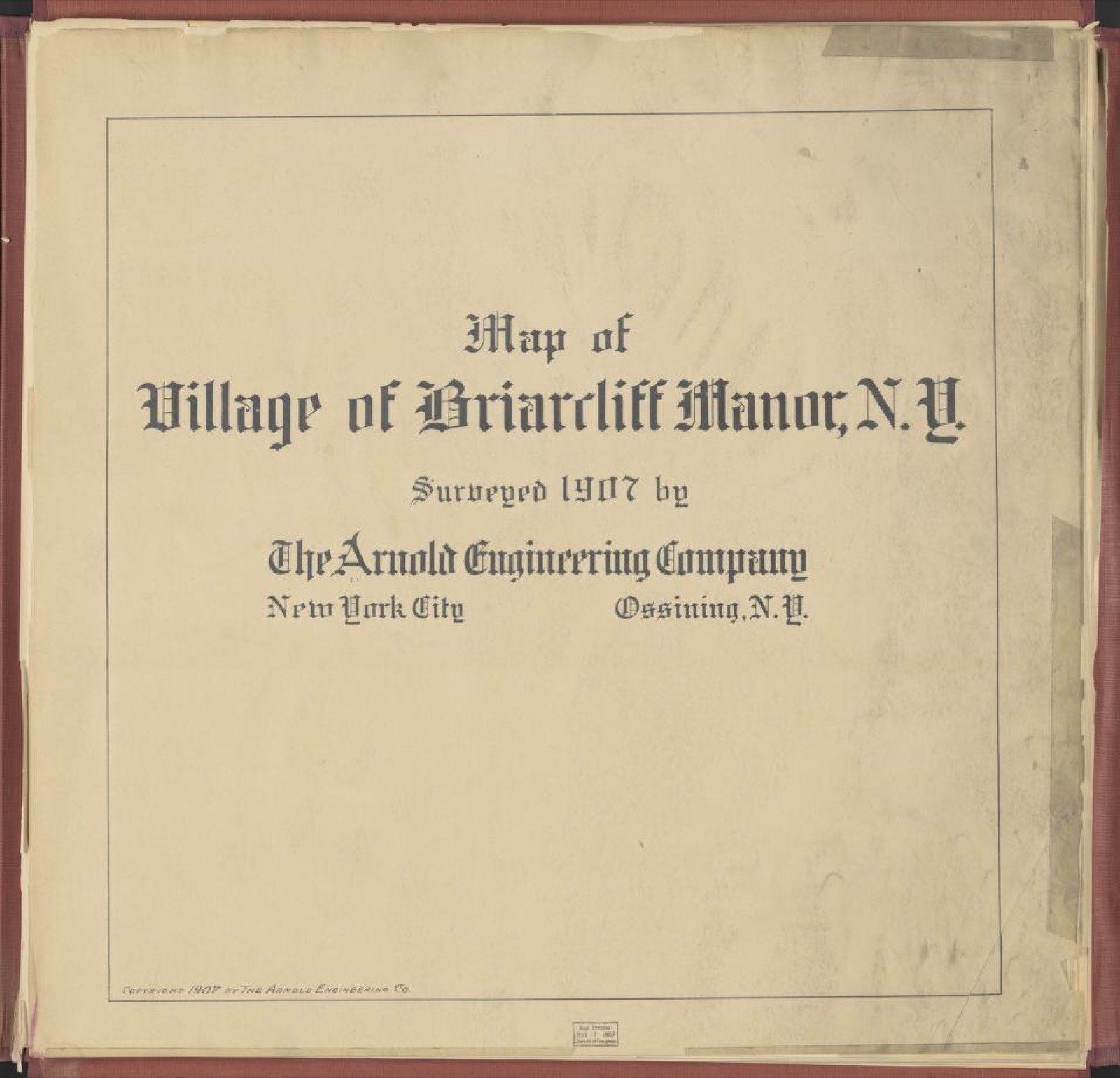 Land ownership map, 1907 - Map of village of Briarcliff Manor, N.Y.