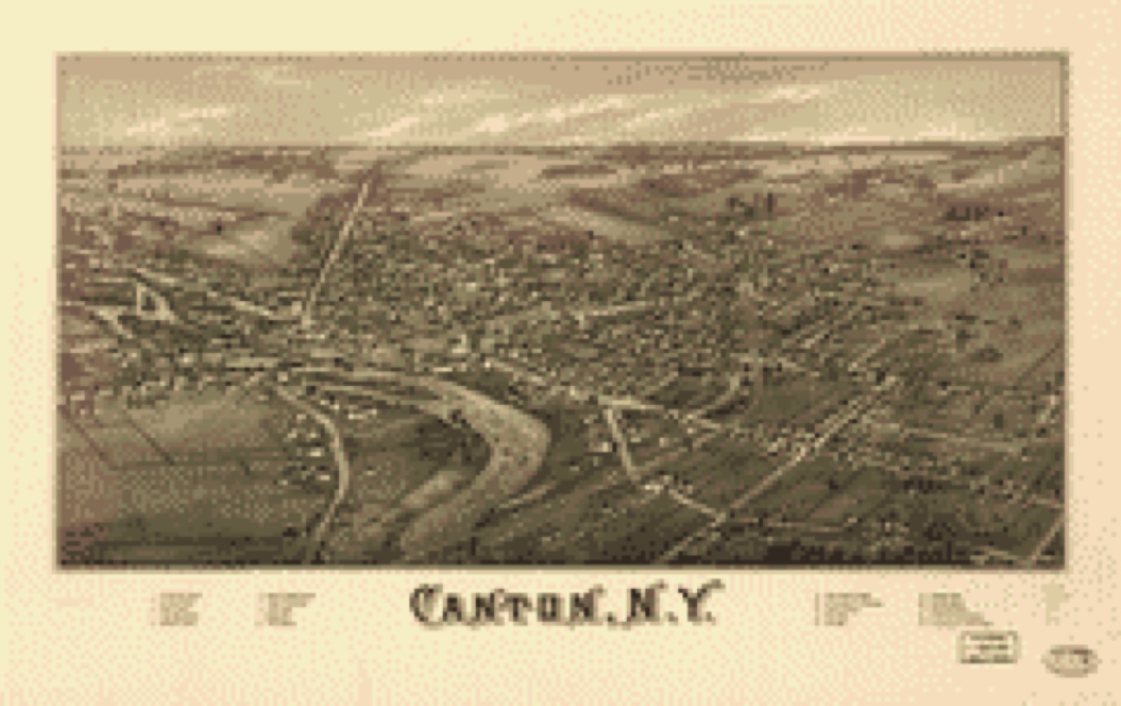 Bird's-eye view, 1885 - Canton, N.Y.